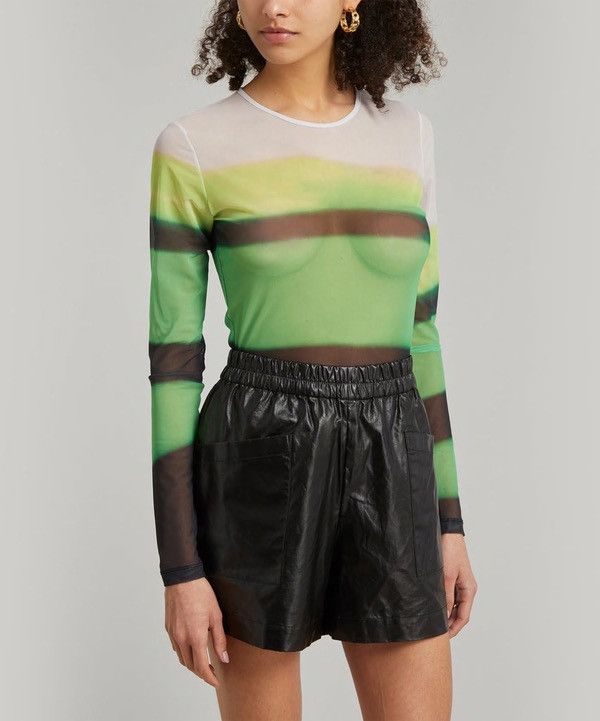 Dries Van Noten Len Lye Stripe Mesh top Size M / US 6-8 / IT 42-44 - 2 Thumbnail