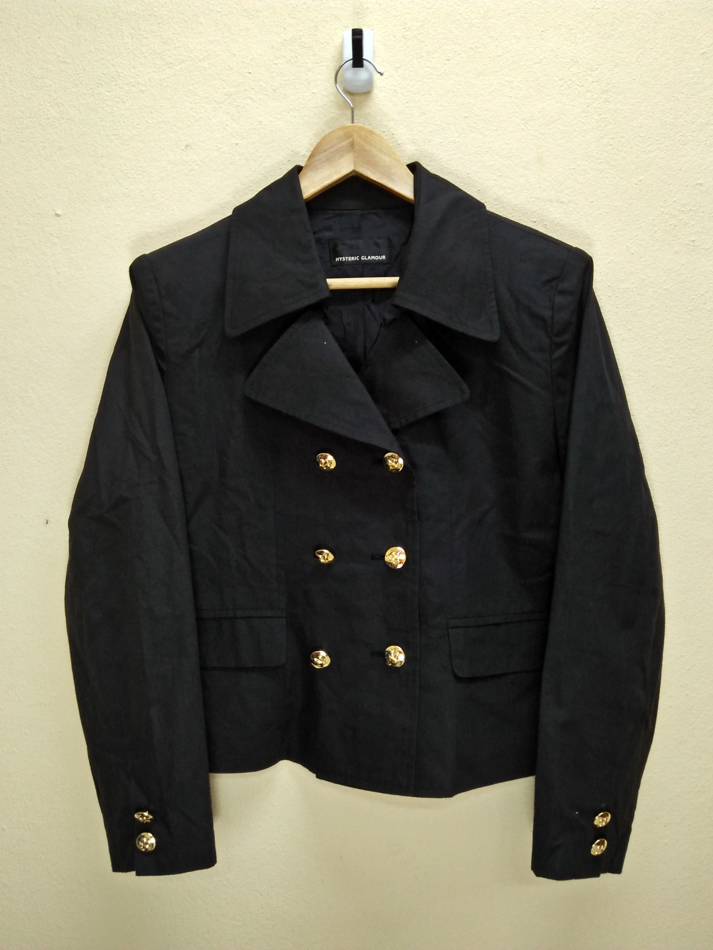 Hysteric Glamour HYSTERIC GLAMOUR Black Gold Button Crop Jacket Size M / US 6-8 / IT 42-44 - 2 Thumbnail
