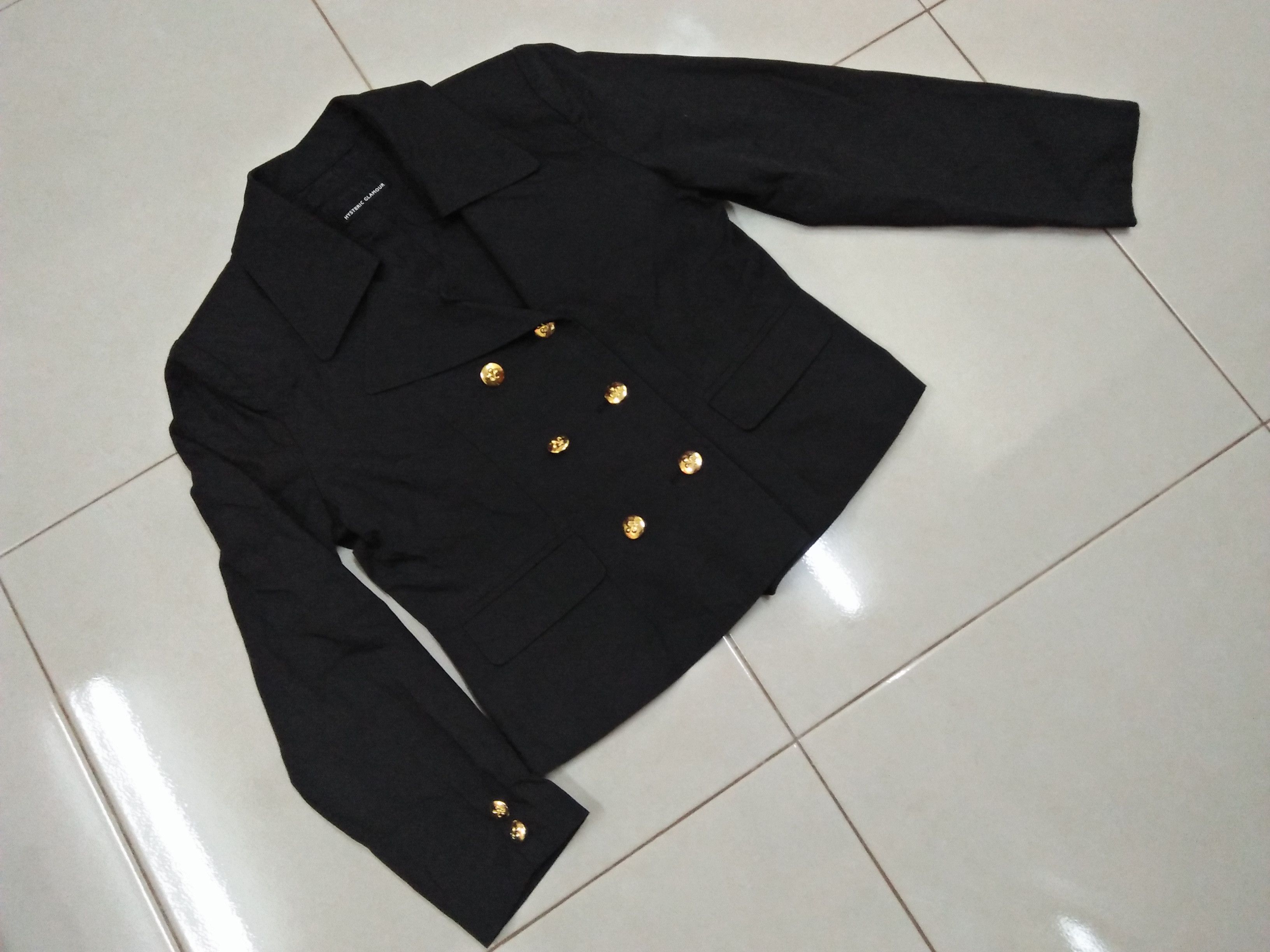 Hysteric Glamour HYSTERIC GLAMOUR Black Gold Button Crop Jacket Size M / US 6-8 / IT 42-44 - 6 Thumbnail