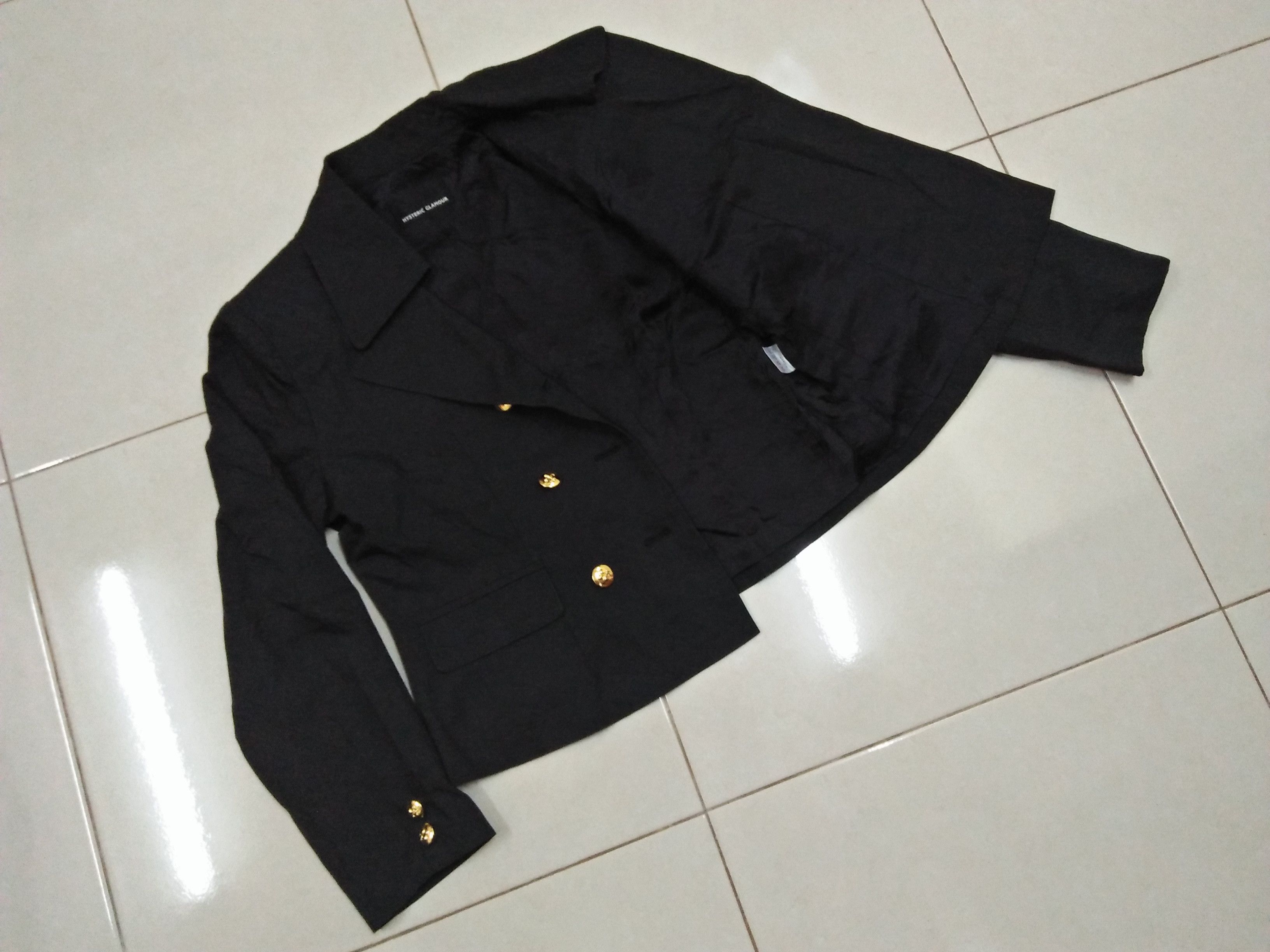 Hysteric Glamour HYSTERIC GLAMOUR Black Gold Button Crop Jacket Size M / US 6-8 / IT 42-44 - 7 Thumbnail