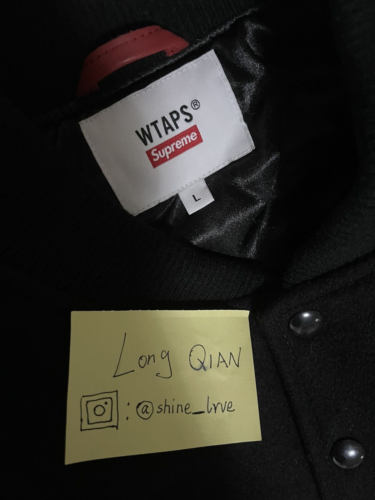 Supreme × Wtaps Supreme wtaps varsity jacket balck Size US L / EU 52-54 / 3 - 6 Thumbnail