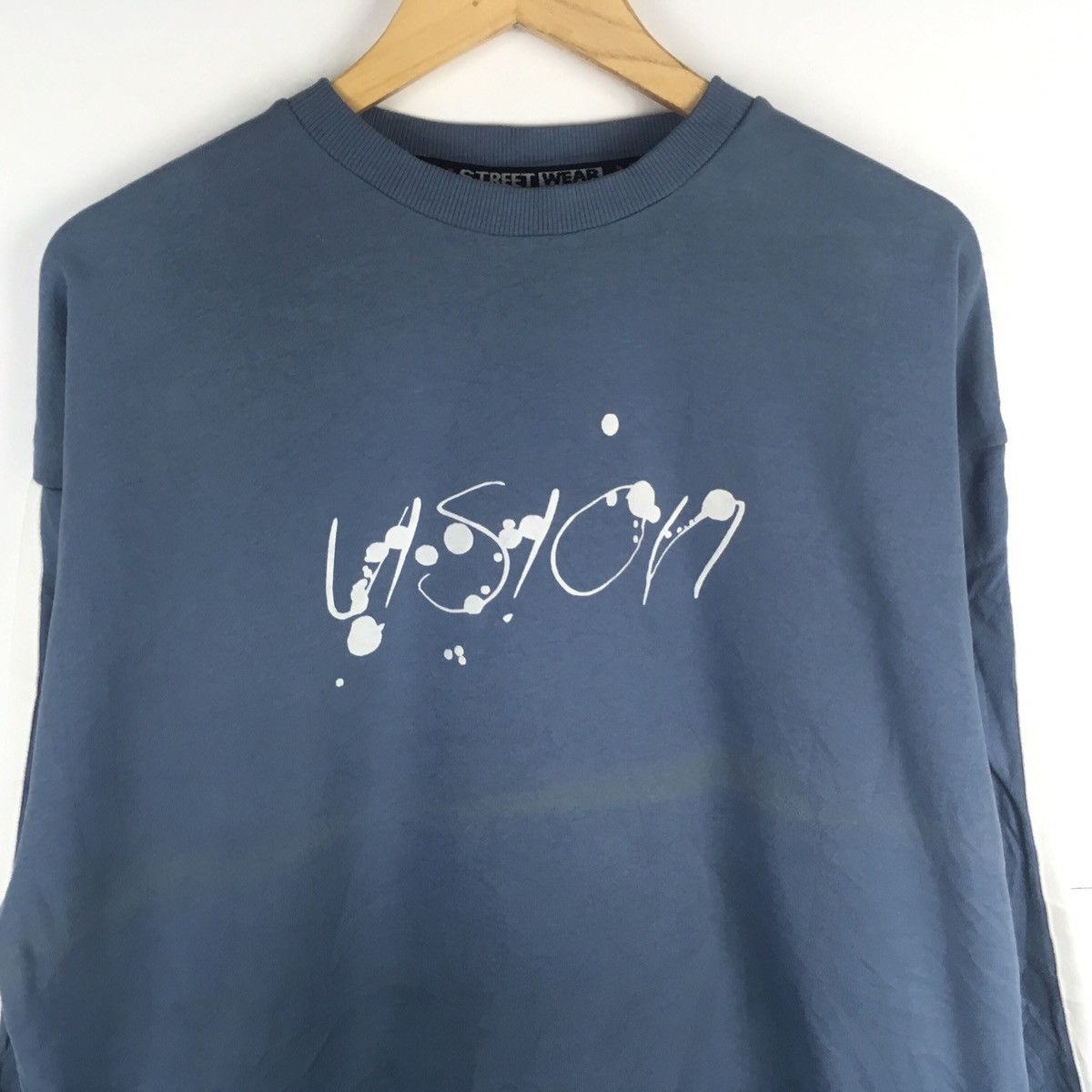 Vision Streetwear Vision Street Wear SpellOut Large Size Blue Sweatshirt Size US L / EU 52-54 / 3 - 2 Thumbnail