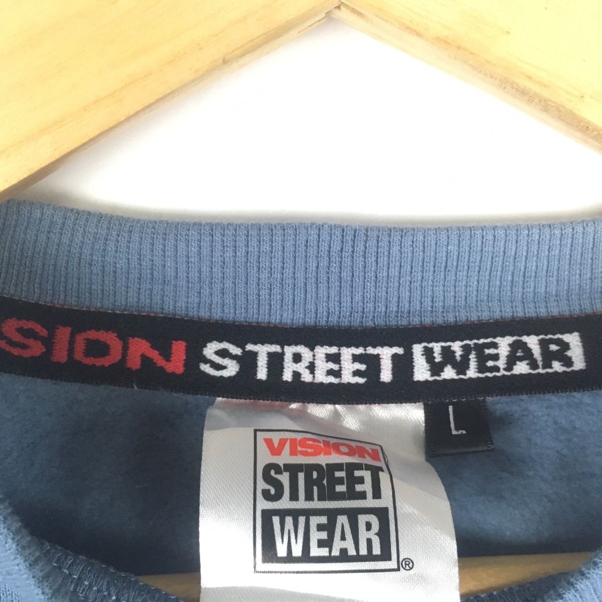 Vision Streetwear Vision Street Wear SpellOut Large Size Blue Sweatshirt Size US L / EU 52-54 / 3 - 5 Thumbnail