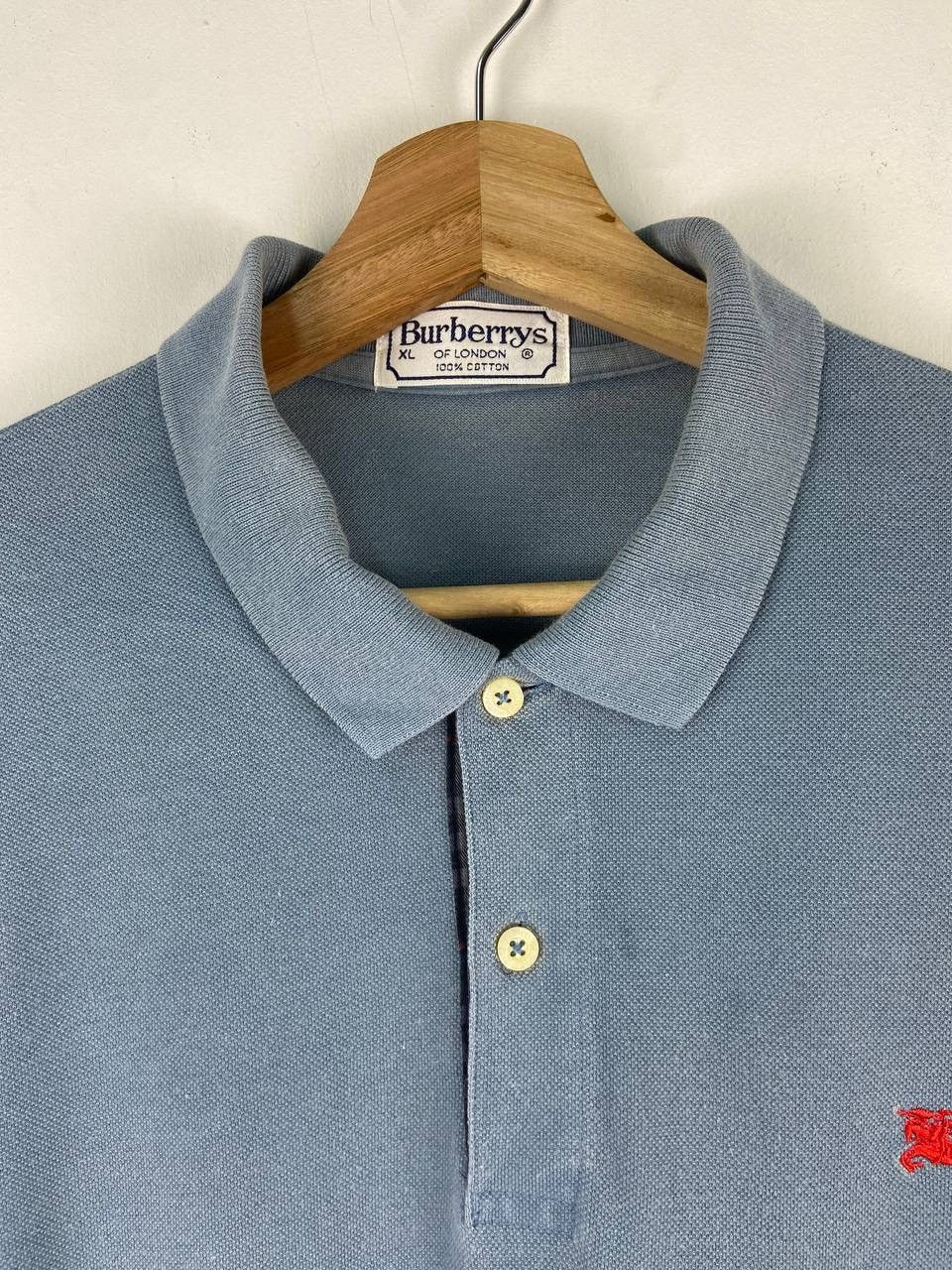 Burberry Vintage burberry polo shirt single stitch Size US XL / EU 56 / 4 - 3 Thumbnail