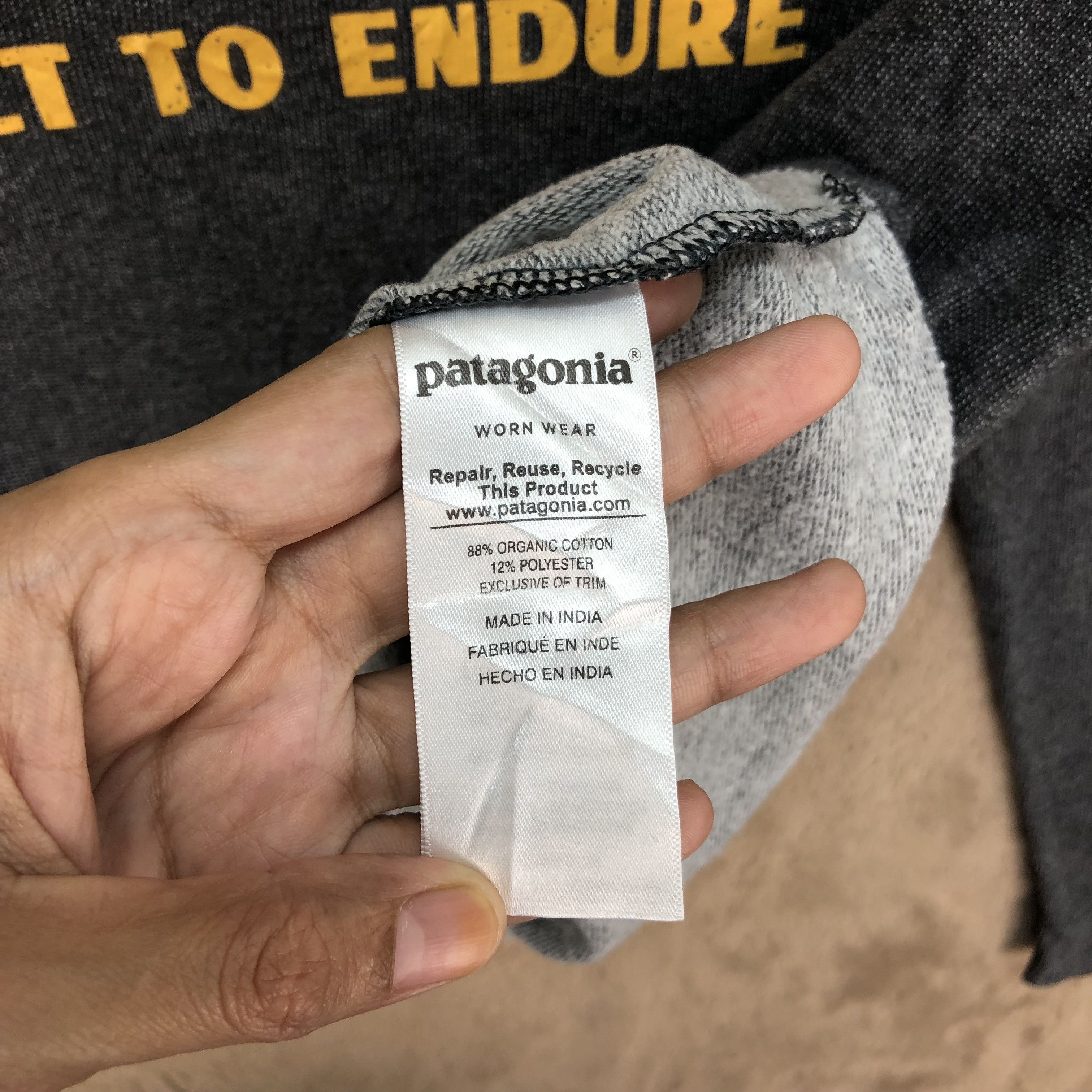 Patagonia PATAGONIA Build To Endure Organic Cotton Sweatshirt #4984-25 Size XS / US 0-2 / IT 36-38 - 9 Thumbnail