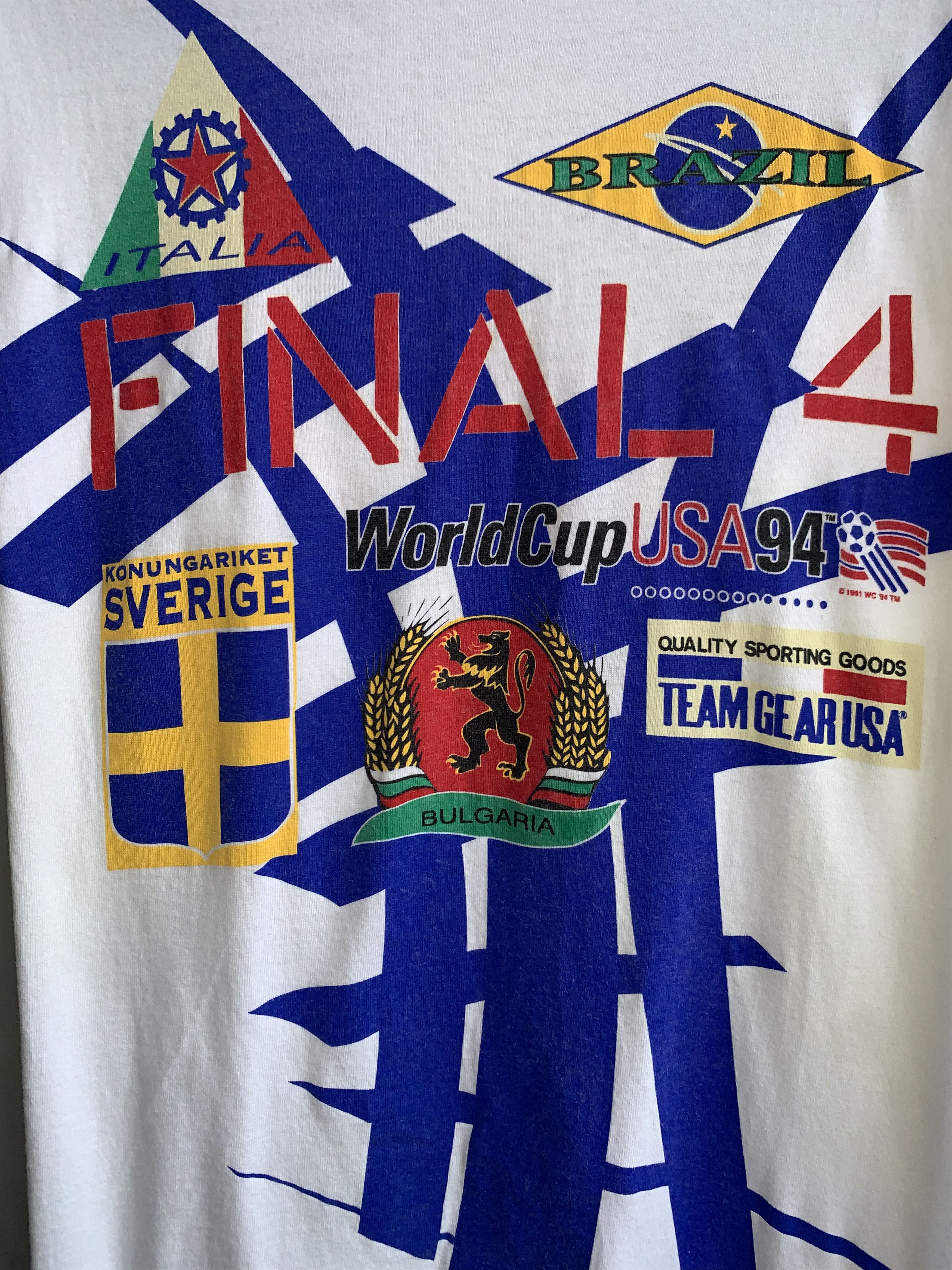 Vintage Italy Vs Brazil World Cup USA 1994s Vintage Shirt Size US L / EU 52-54 / 3 - 4 Thumbnail