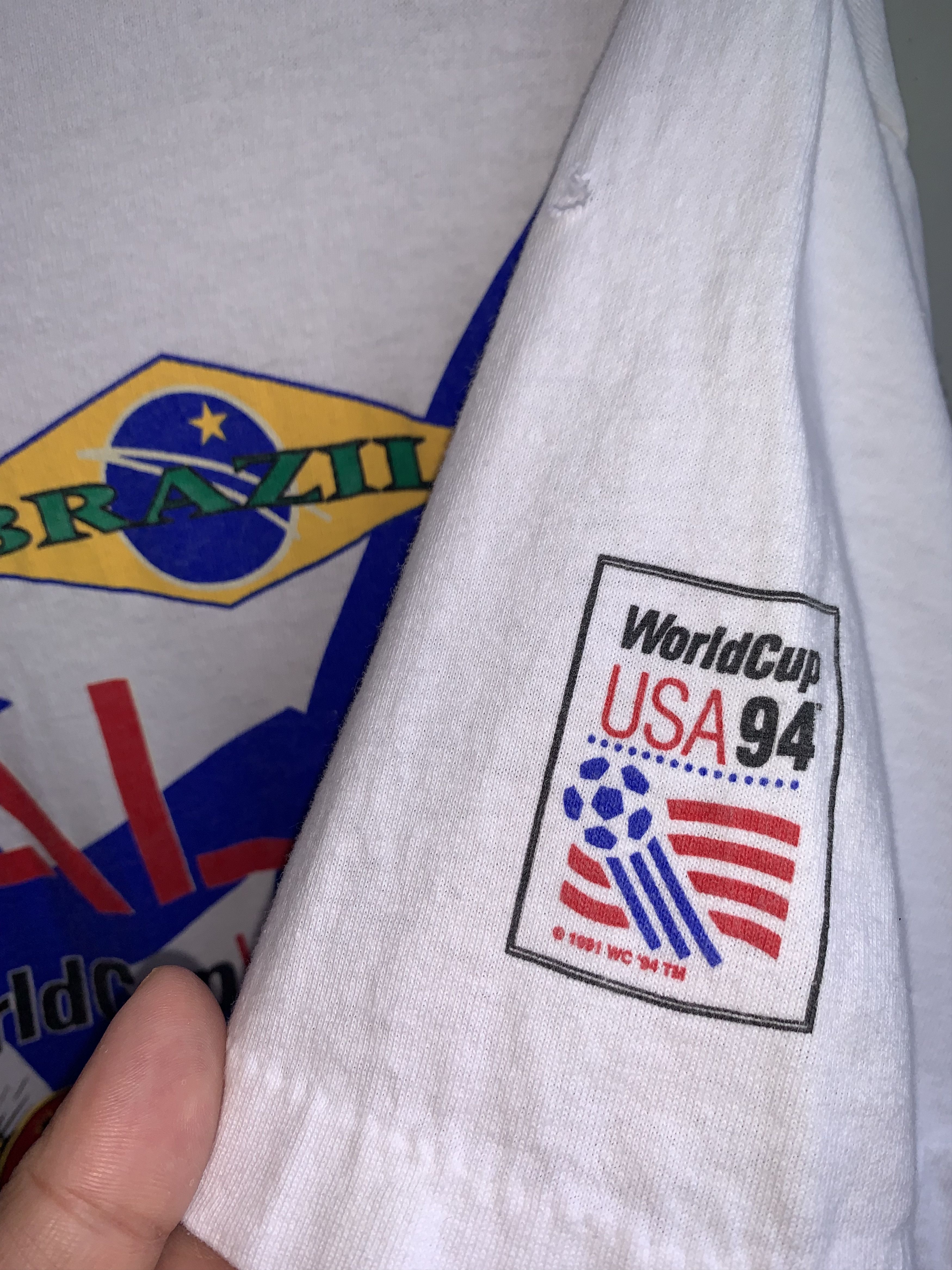 Vintage Italy Vs Brazil World Cup USA 1994s Vintage Shirt Size US L / EU 52-54 / 3 - 7 Thumbnail