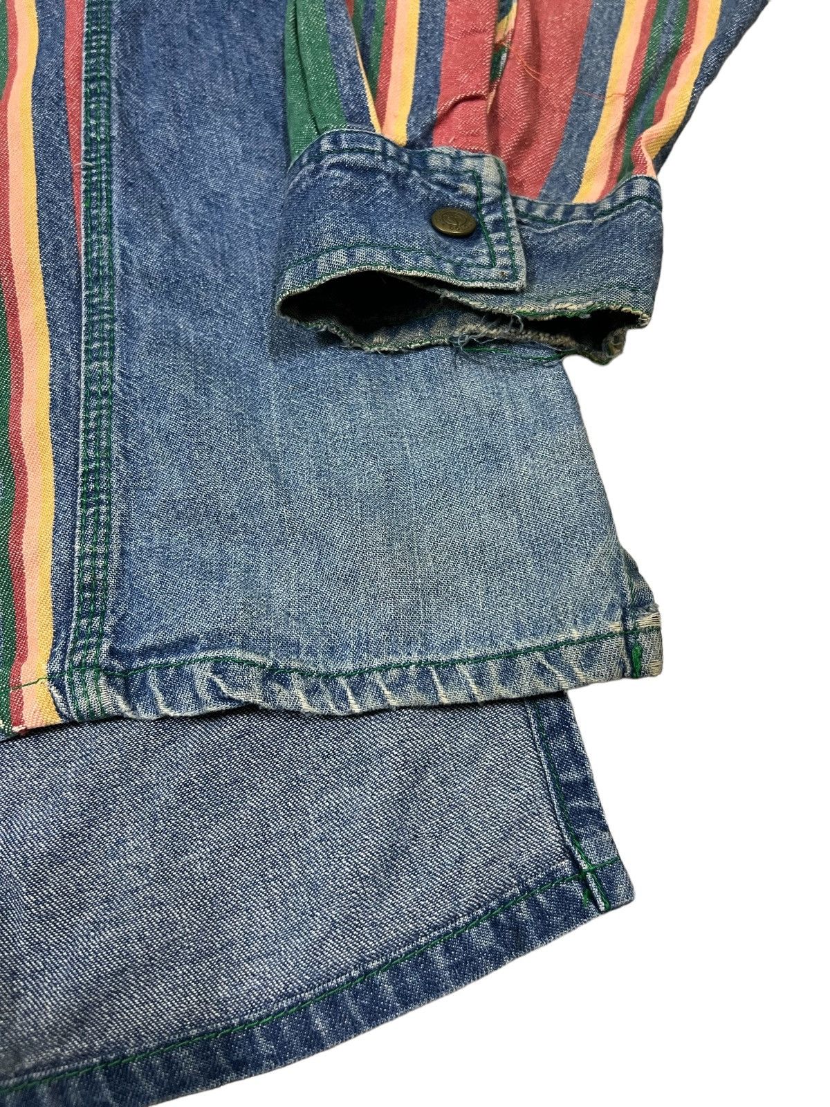 Cross Colours 1990s CC 🇺🇸 Multicolor OS Baggy Hip Hop Rapper Denim Jkt Size US XL / EU 56 / 4 - 7 Thumbnail