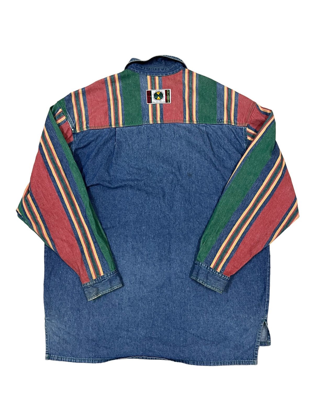 Cross Colours 1990s CC 🇺🇸 Multicolor OS Baggy Hip Hop Rapper Denim Jkt Size US XL / EU 56 / 4 - 5 Thumbnail