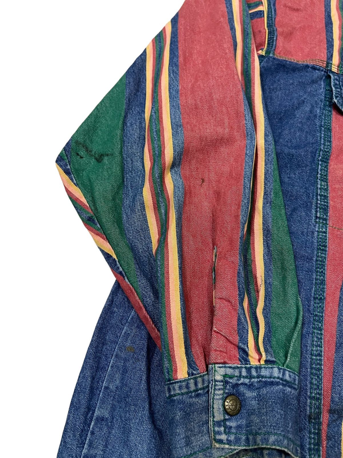 Cross Colours 1990s CC 🇺🇸 Multicolor OS Baggy Hip Hop Rapper Denim Jkt Size US XL / EU 56 / 4 - 4 Thumbnail