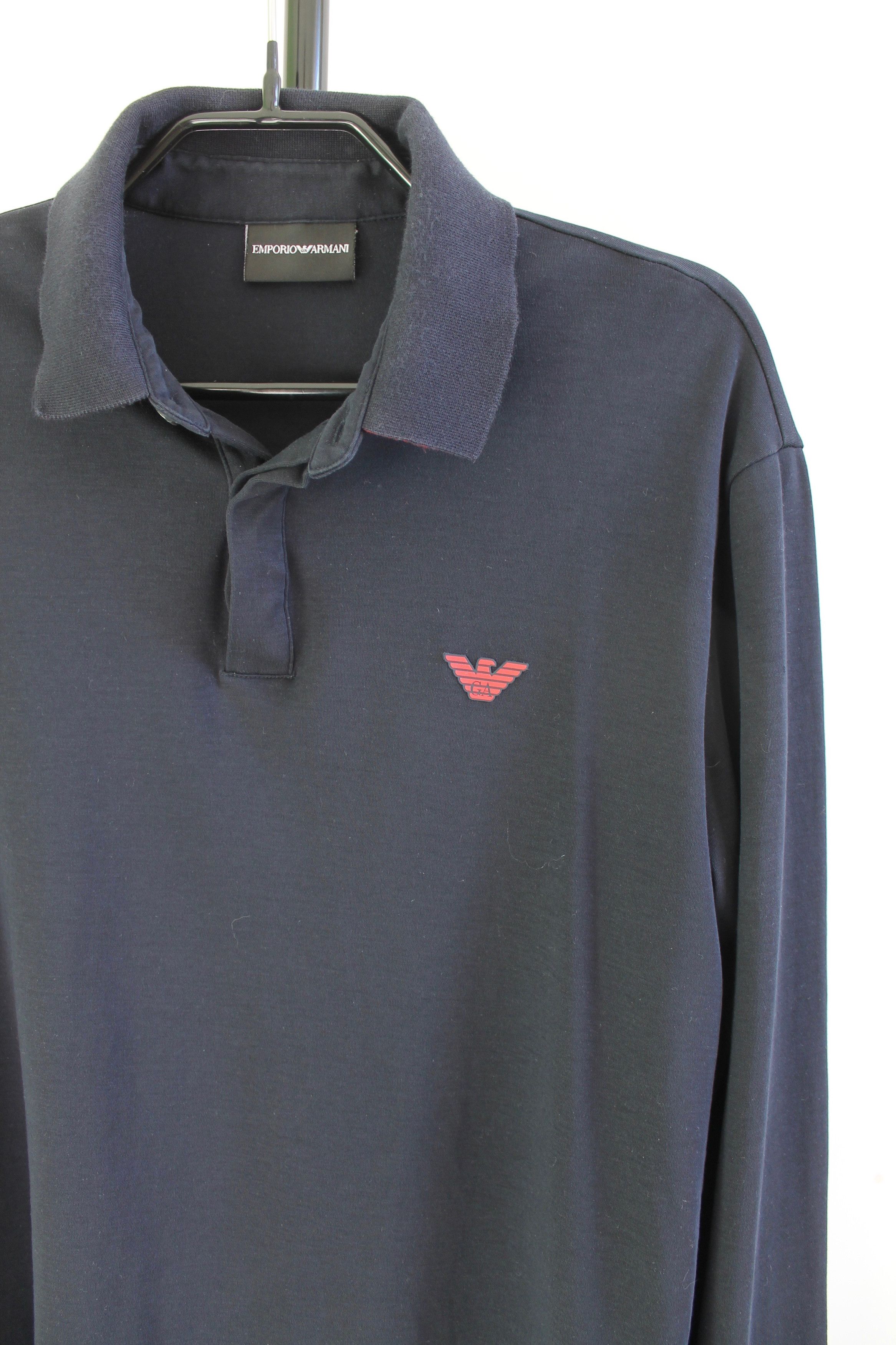 Emporio Armani EMPORIO ARMANI long sleeve Polo Shirt navy Size US M / EU 48-50 / 2 - 2 Thumbnail