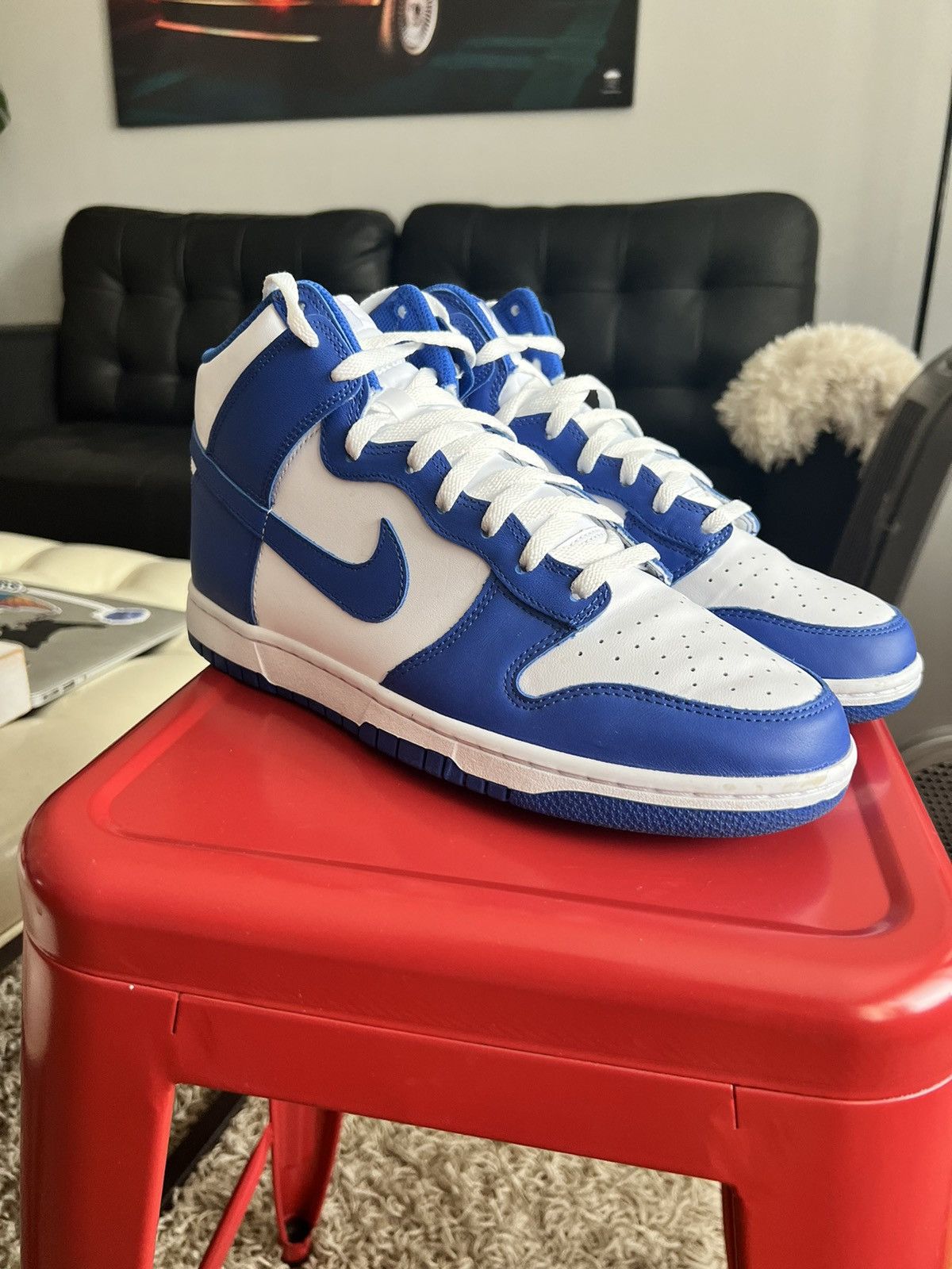 Pre-owned Nike Dunk Kentucky High - Size 11 Shoes In Blue