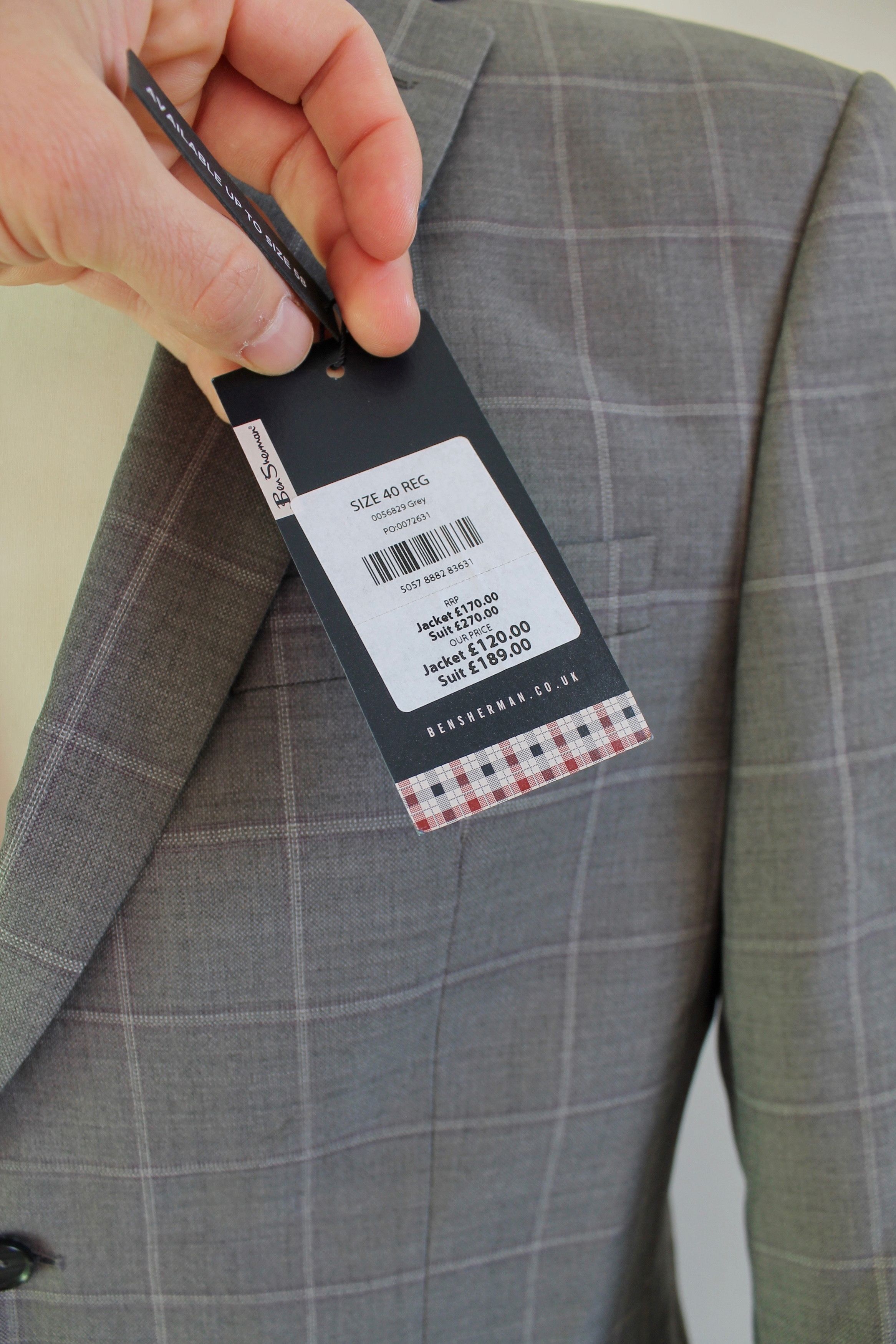 Ben Sherman Ben Sherman Wool Blend Blazer 40R Plaid 2 pieces Size 40R - 4 Thumbnail