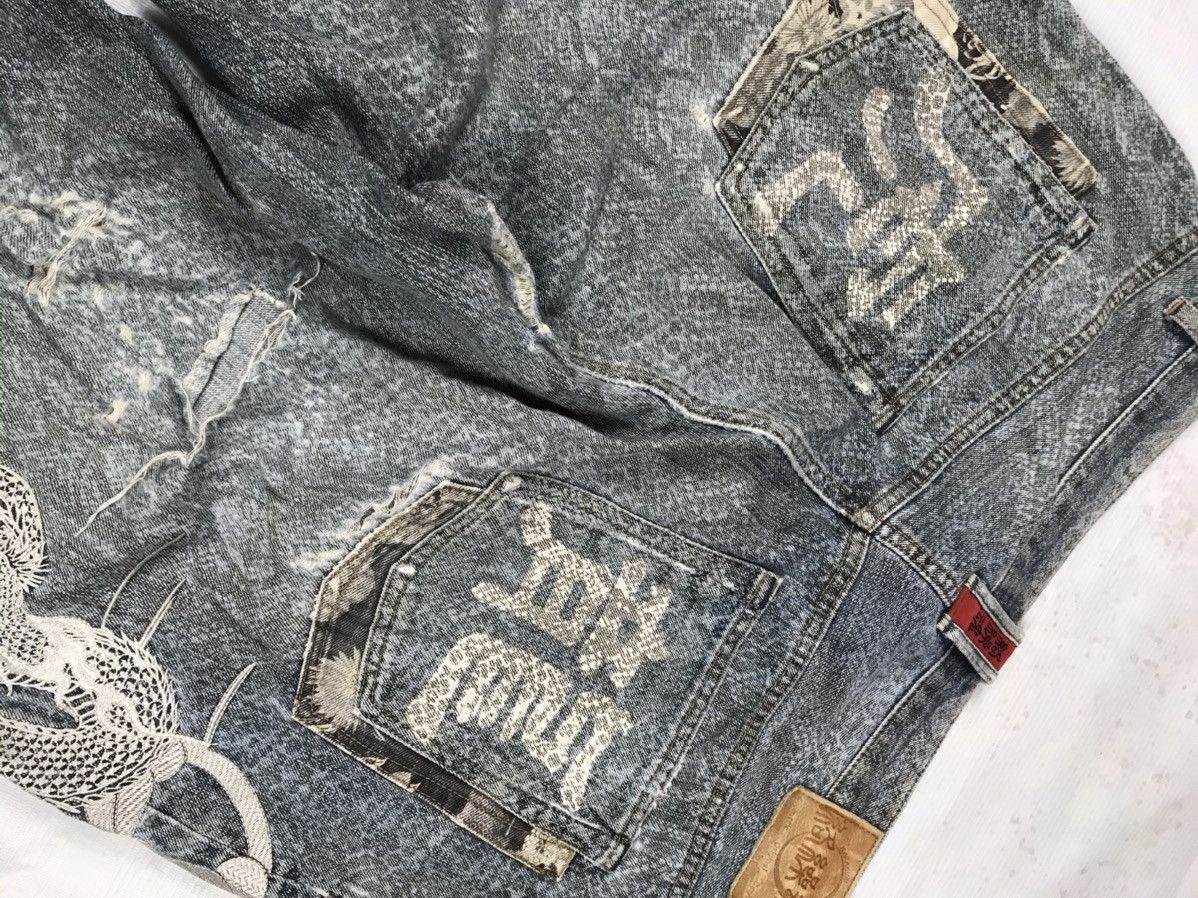 Japanese Brand KARA KURI TAMASHII embroidery iconic logos jeans Size US 40 / EU 56 - 20 Thumbnail