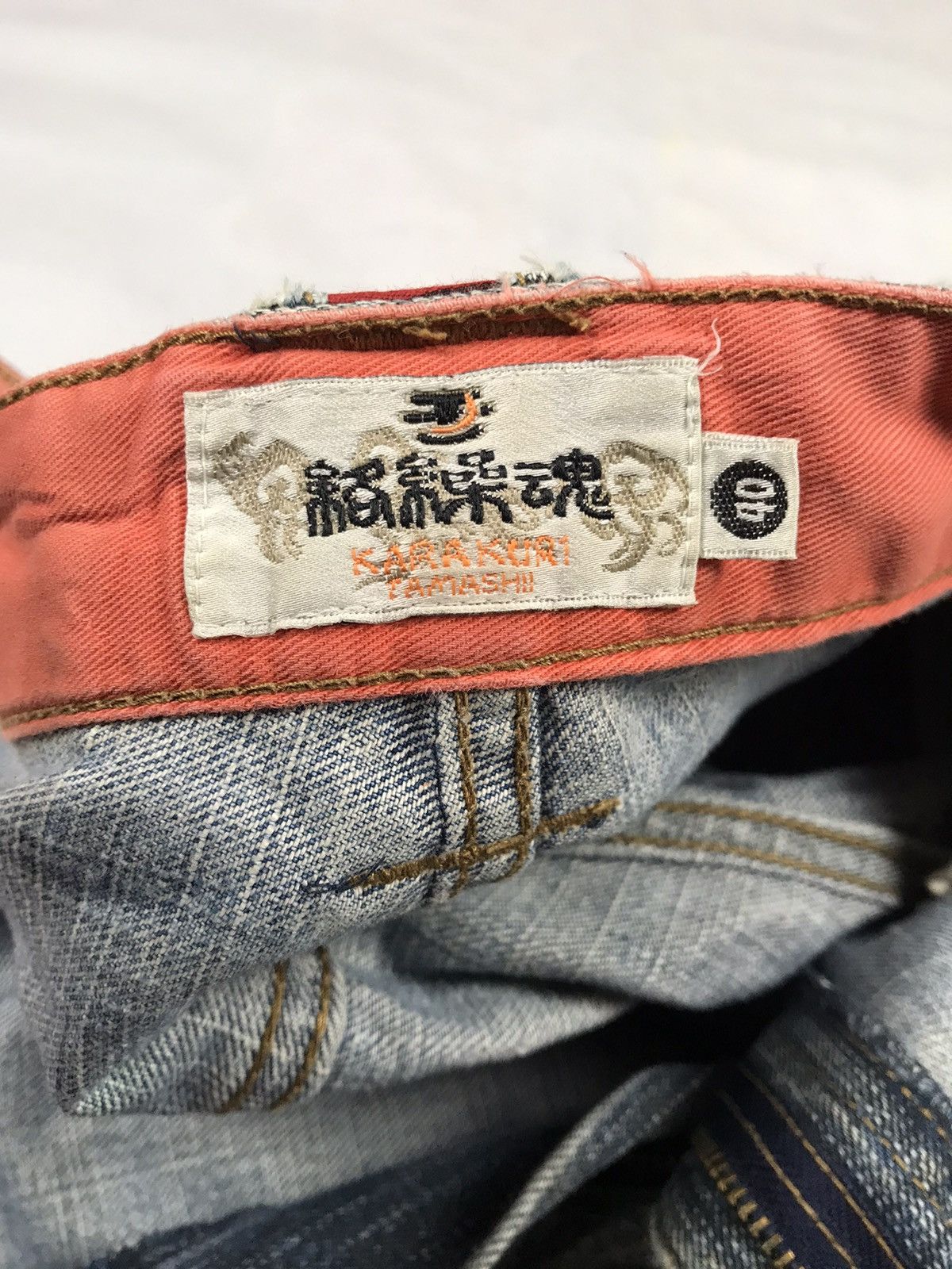 Japanese Brand KARA KURI TAMASHII embroidery iconic logos jeans Size US 40 / EU 56 - 11 Thumbnail