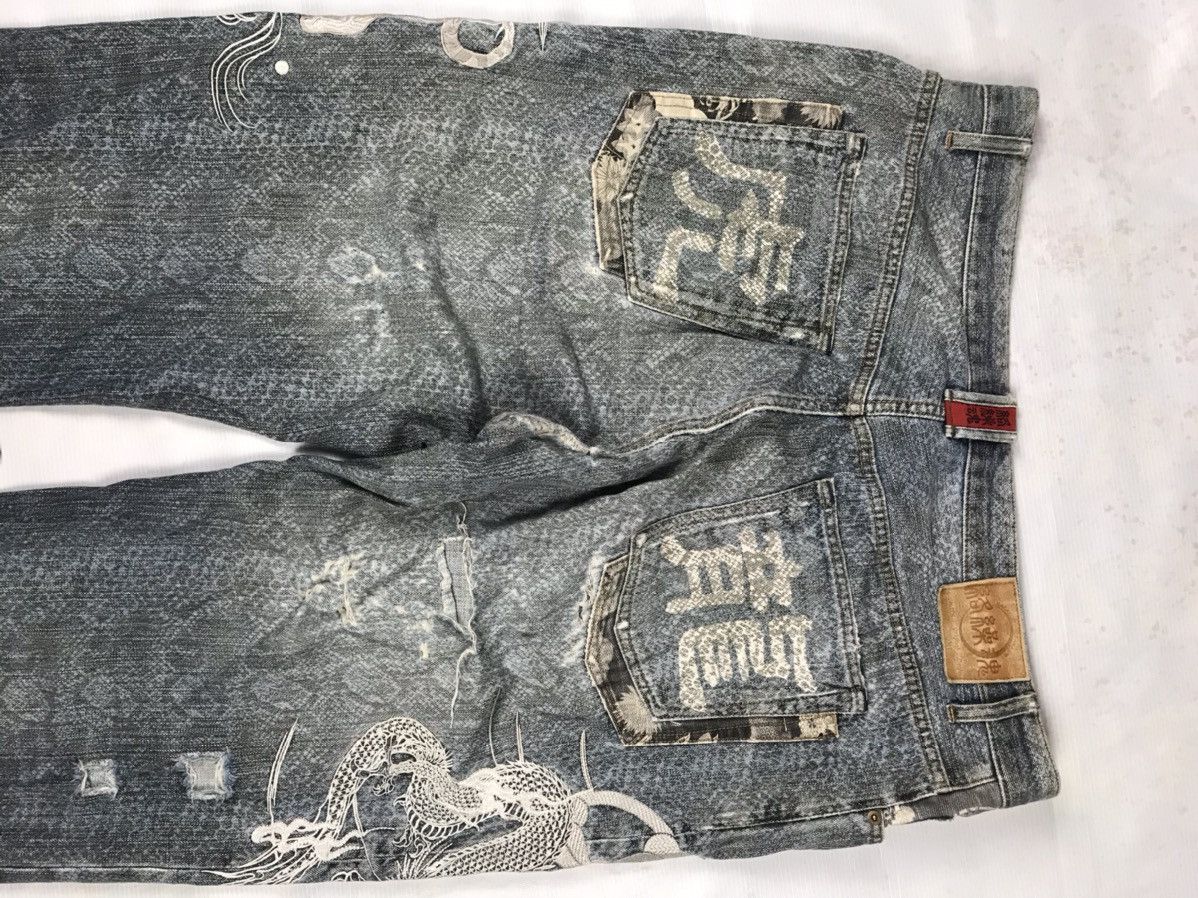 Japanese Brand KARA KURI TAMASHII embroidery iconic logos jeans Size US 40 / EU 56 - 16 Thumbnail