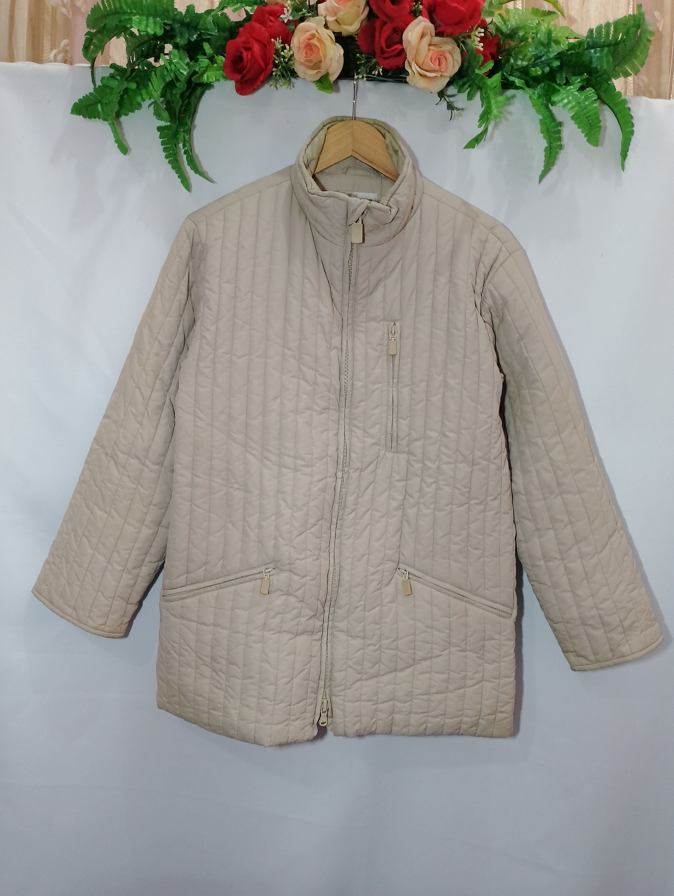 Alberto Aspesi Beige Goose Down Puffer Jacket