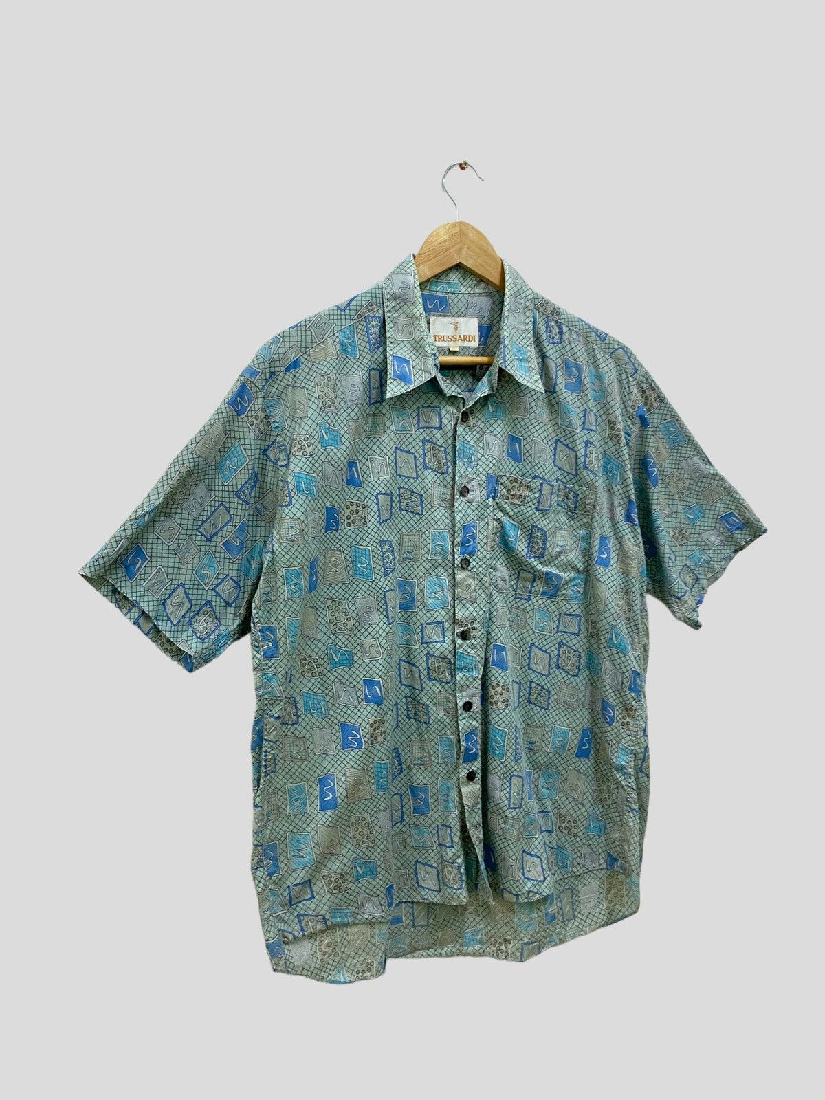 Trussardi × Vintage Vintage TRUSSARDI Made Italy Art design Size US L / EU 52-54 / 3 - 3 Thumbnail