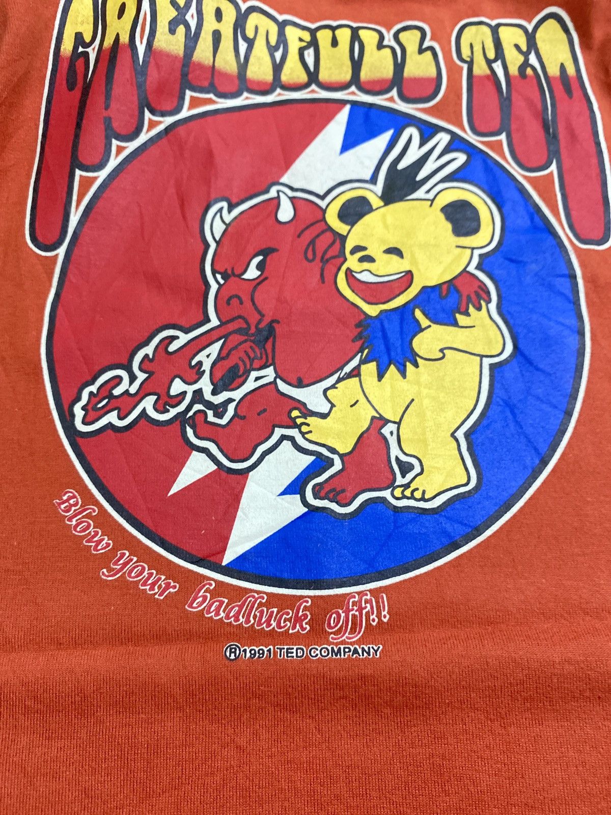 Tedman Vintage 90s Mr Tedman Blow Your Badluck Off Size US XS / EU 42 / 0 - 9 Thumbnail