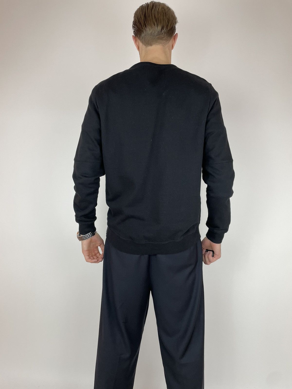 River Island River Island Mens black faux leather sweatshirt long sleeve Size US L / EU 52-54 / 3 - 3 Thumbnail