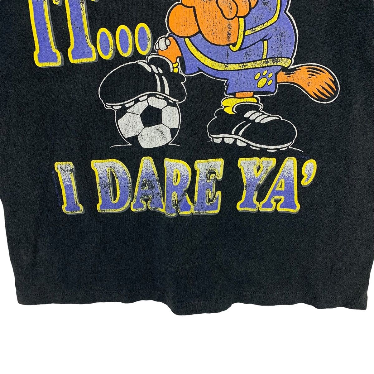 Vintage Rare!!Vintage 90s GARFIELD try it i dare ya spellout printed Size US L / EU 52-54 / 3 - 4 Thumbnail