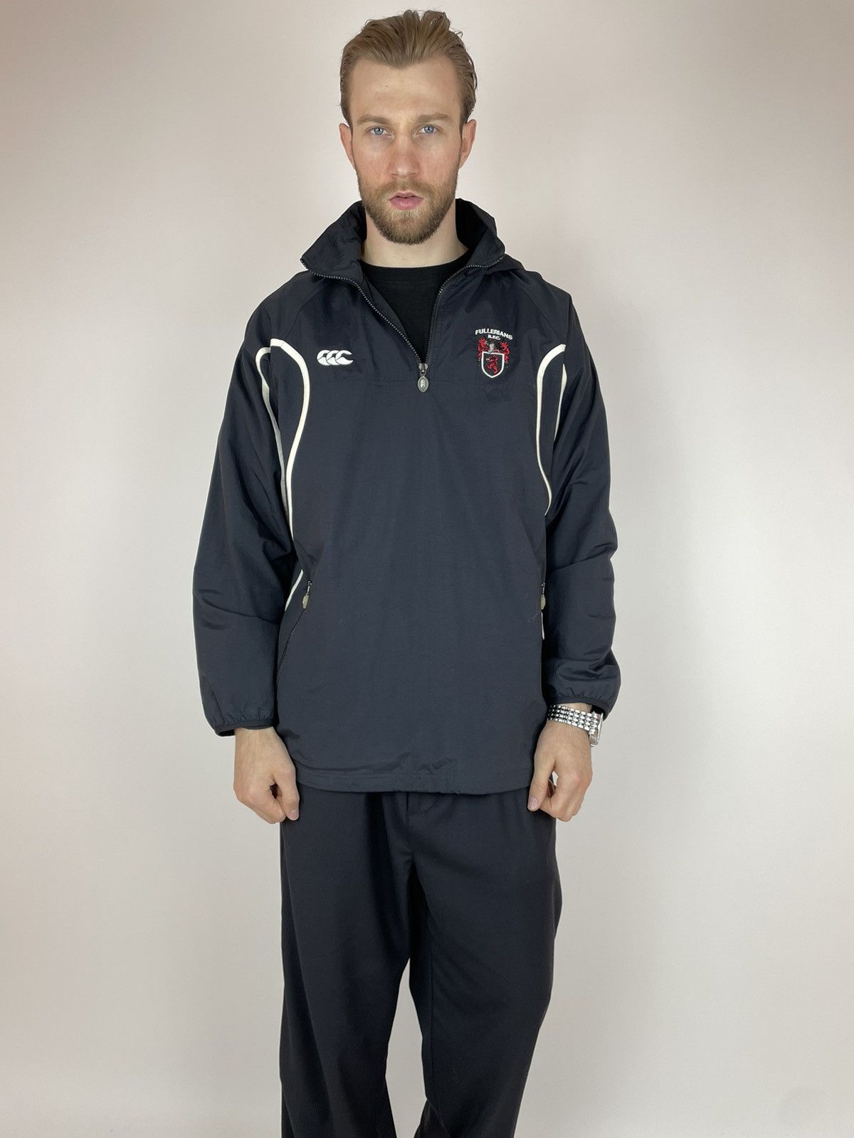 Canterbury of New Zealand Canterbury of NewZeland Fullerians R.F.C Hooded track jacket Size US XL / EU 56 / 4 - 3 Thumbnail