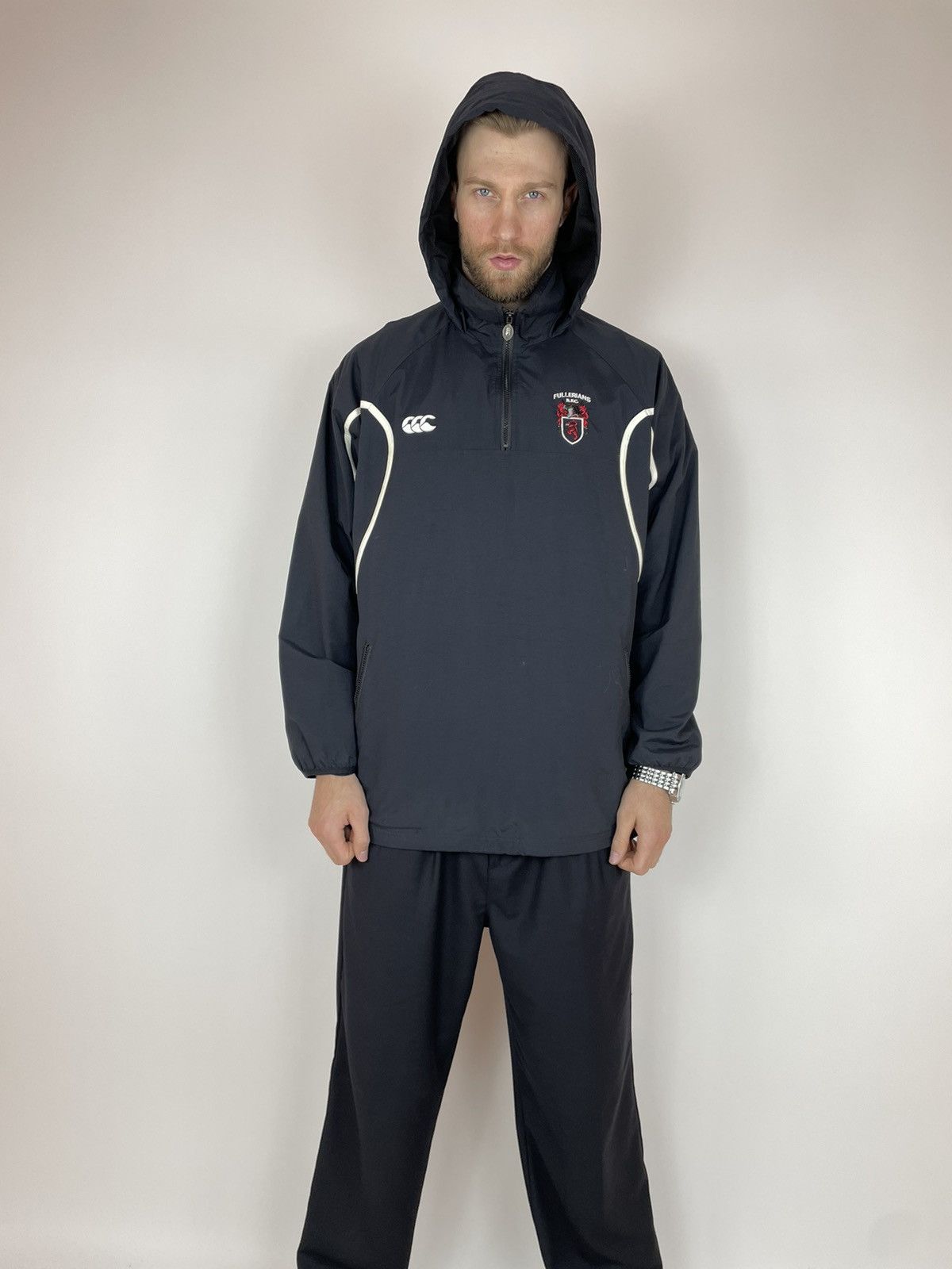 Canterbury of New Zealand Canterbury of NewZeland Fullerians R.F.C Hooded track jacket Size US XL / EU 56 / 4 - 2 Thumbnail