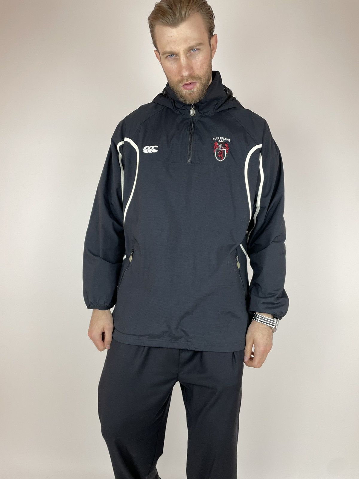 Canterbury of New Zealand Canterbury of NewZeland Fullerians R.F.C Hooded track jacket Size US XL / EU 56 / 4 - 1 Thumbnail