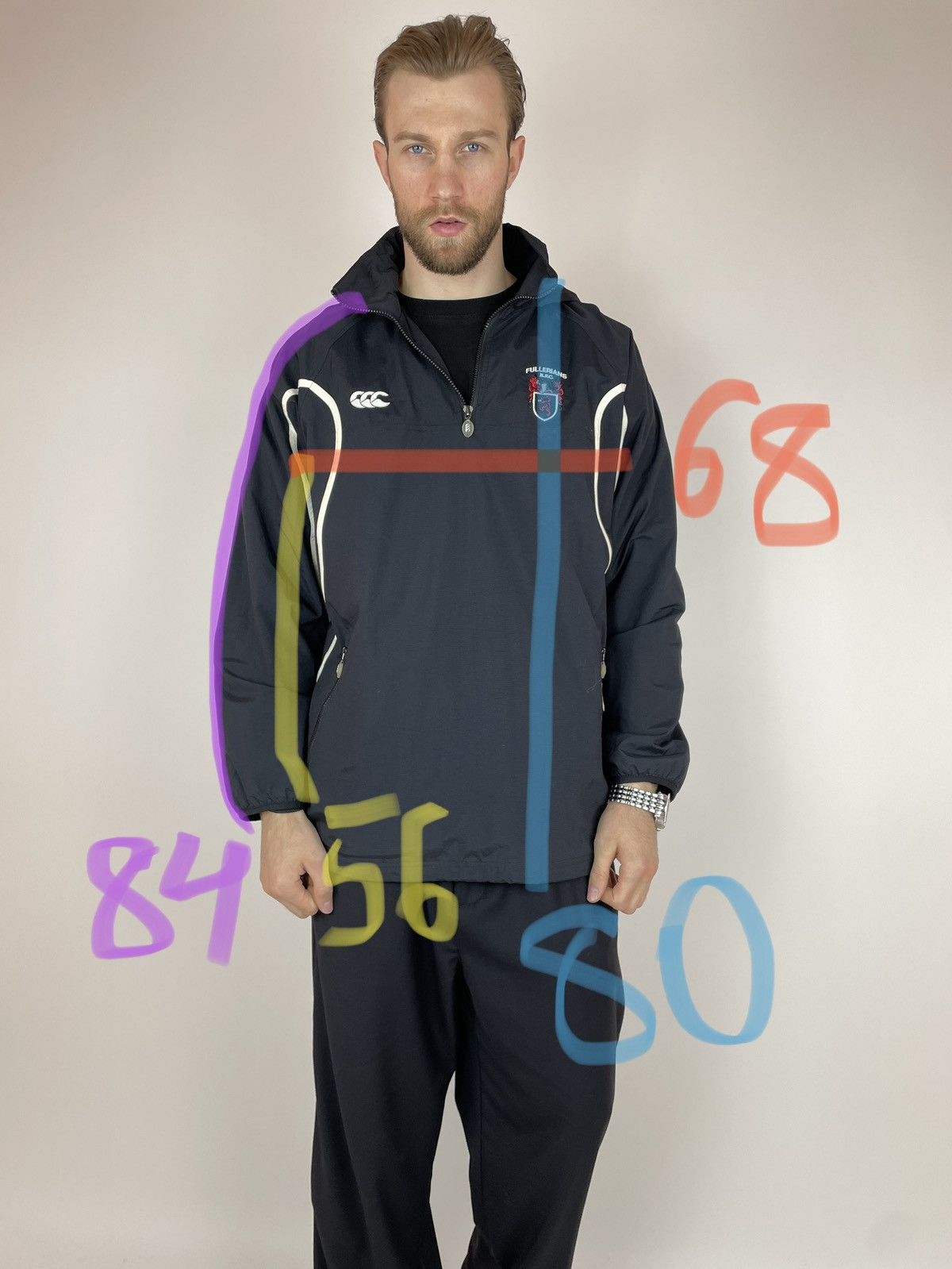 Canterbury of New Zealand Canterbury of NewZeland Fullerians R.F.C Hooded track jacket Size US XL / EU 56 / 4 - 13 Thumbnail