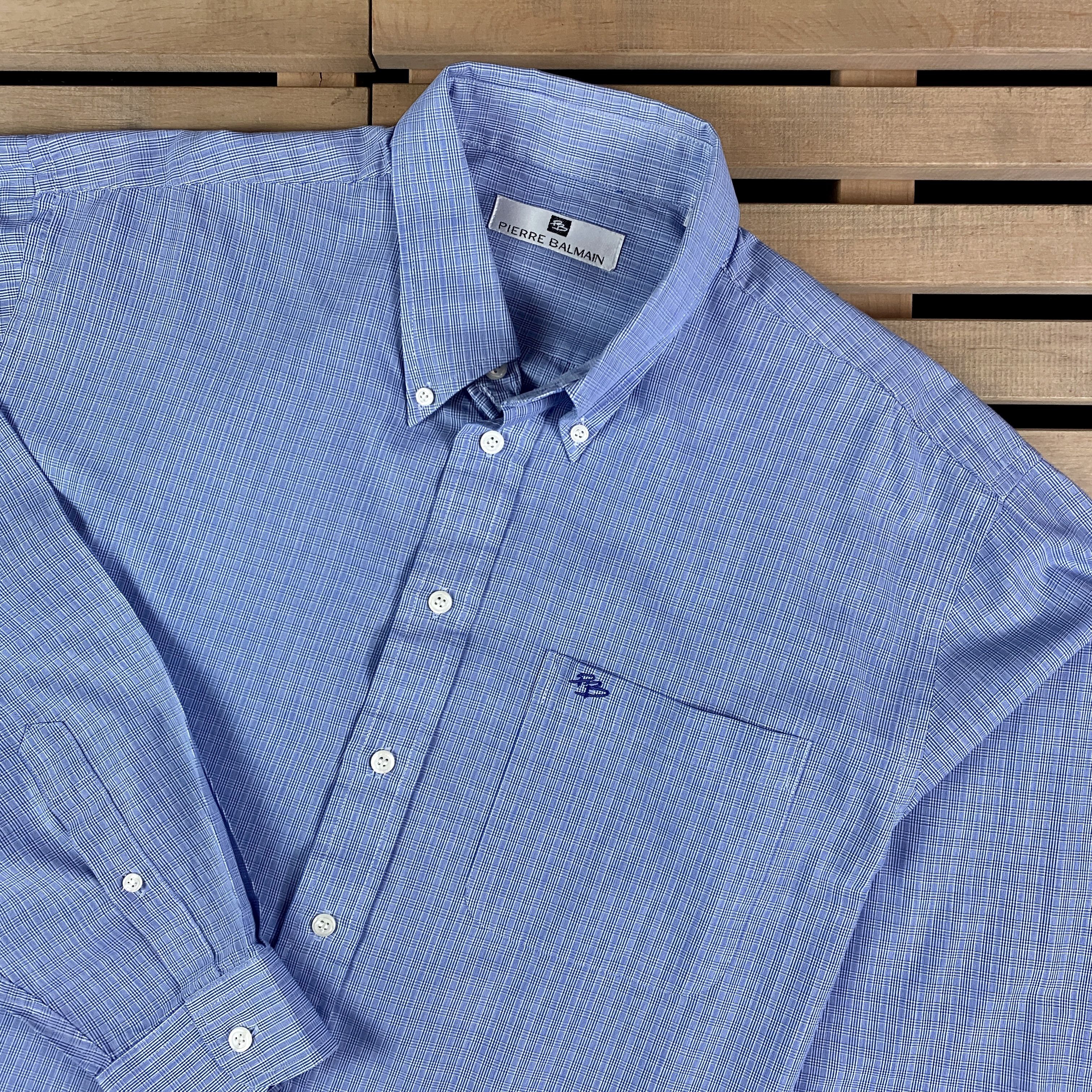 Pierre Balmain Mens Shirt Long Sleeve Pierre Balmain Vintage Size 17/43 Size US XL / EU 56 / 4 - 2 Thumbnail