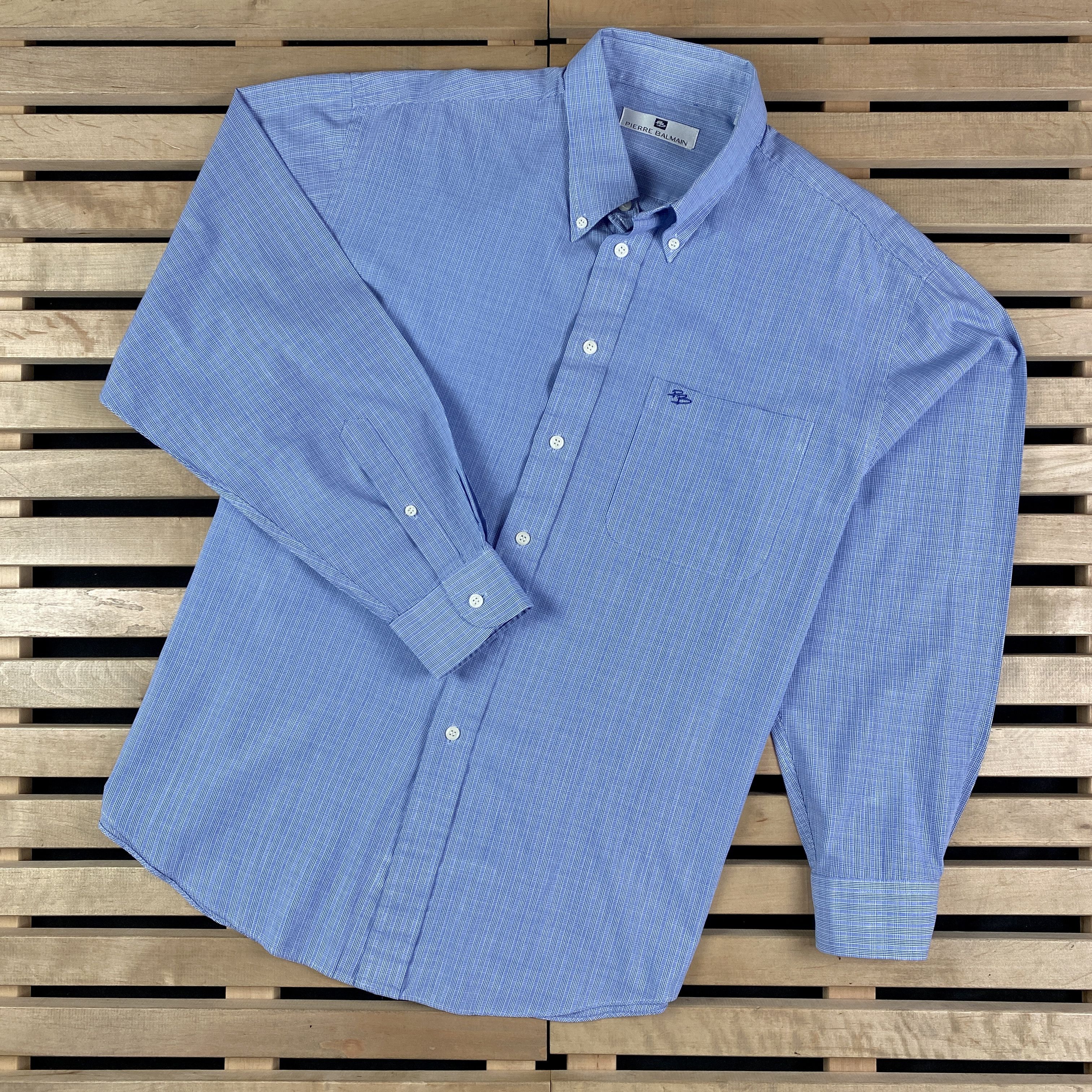 Pierre Balmain Mens Shirt Long Sleeve Pierre Balmain Vintage Size 17/43 Size US XL / EU 56 / 4 - 1 Thumbnail
