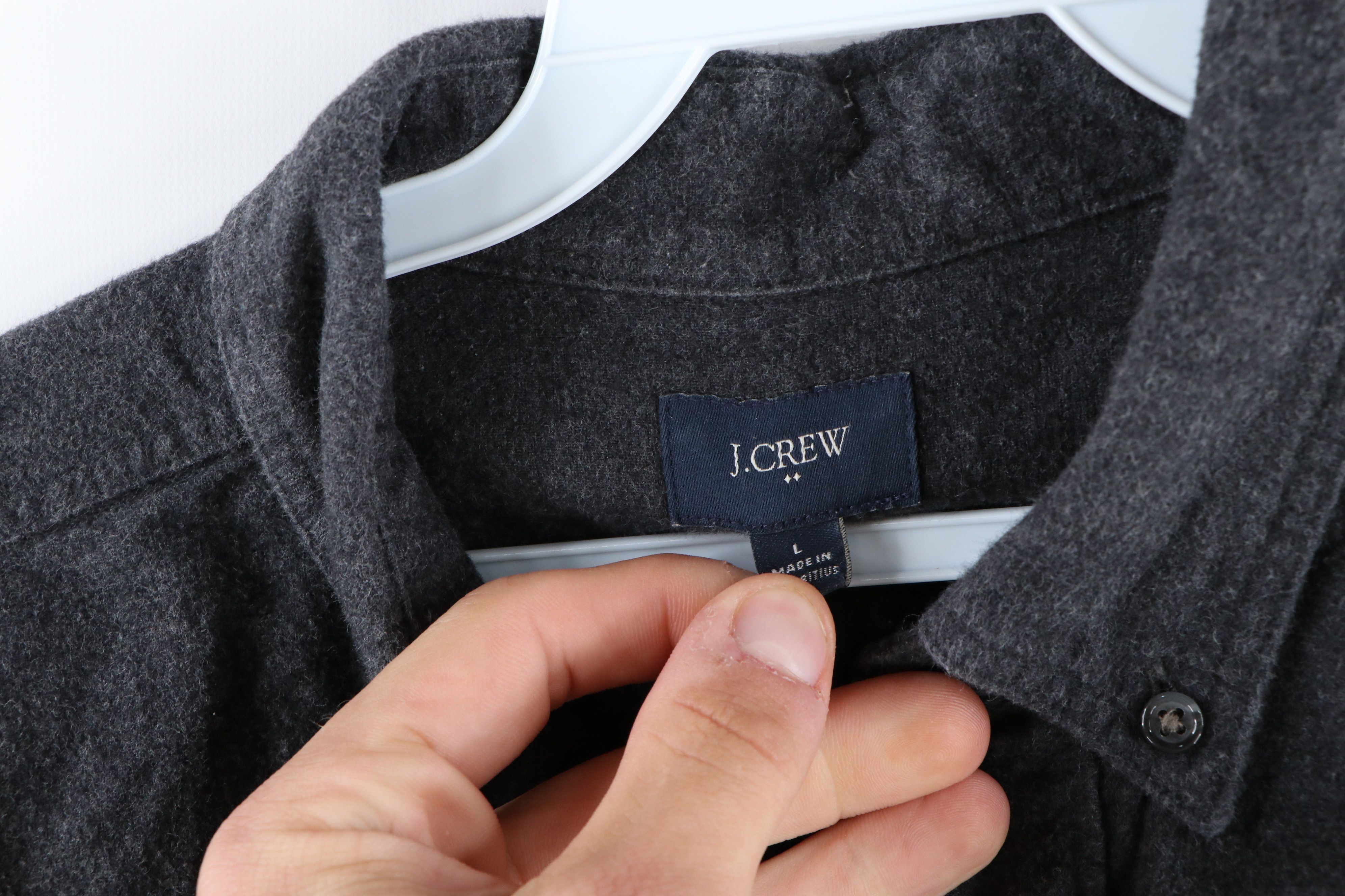 J.Crew J Crew Elbow Patch Chamois Cloth Collared Button Shirt Gray Size US L / EU 52-54 / 3 - 5 Thumbnail