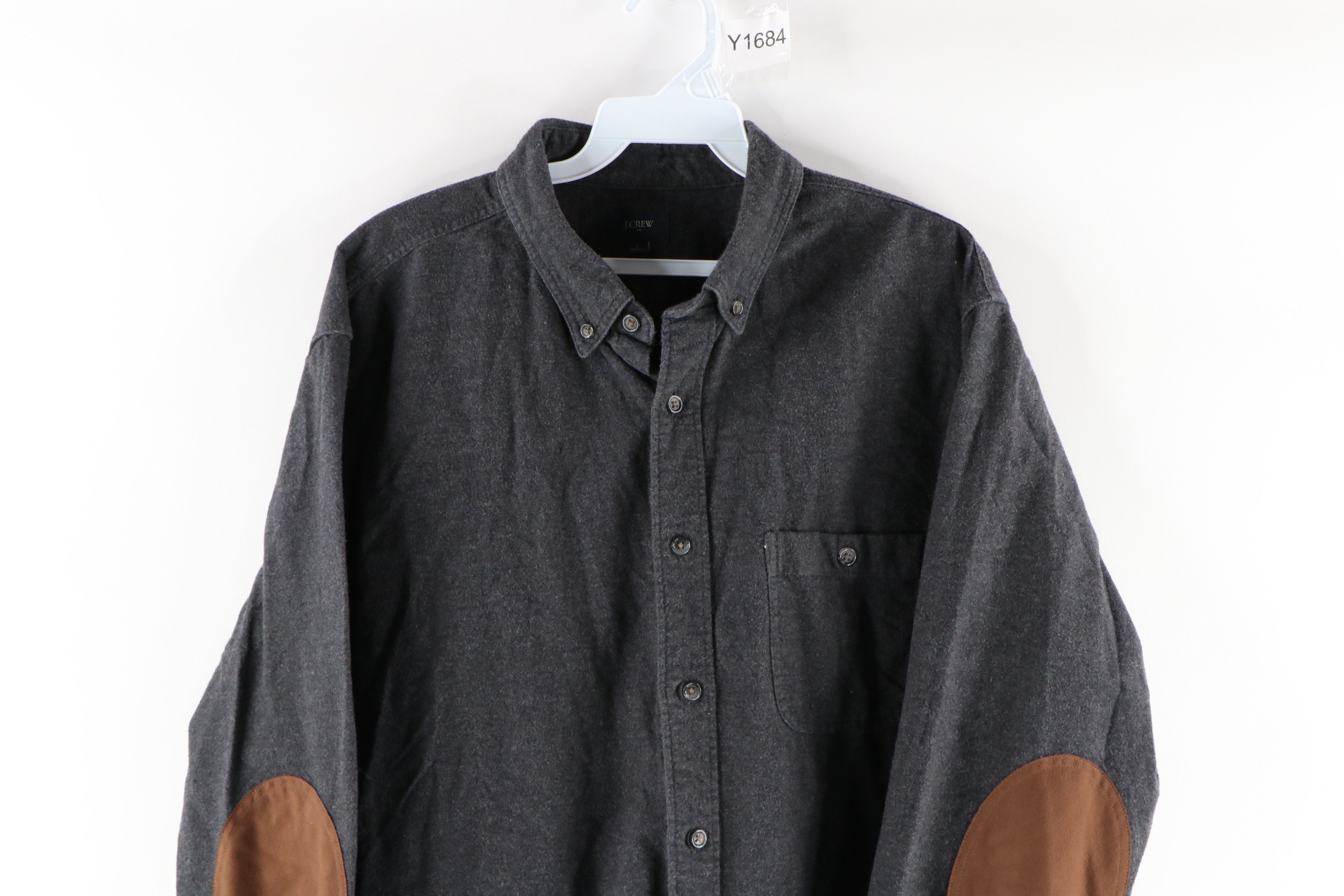J.Crew J Crew Elbow Patch Chamois Cloth Collared Button Shirt Gray Size US L / EU 52-54 / 3 - 2 Thumbnail