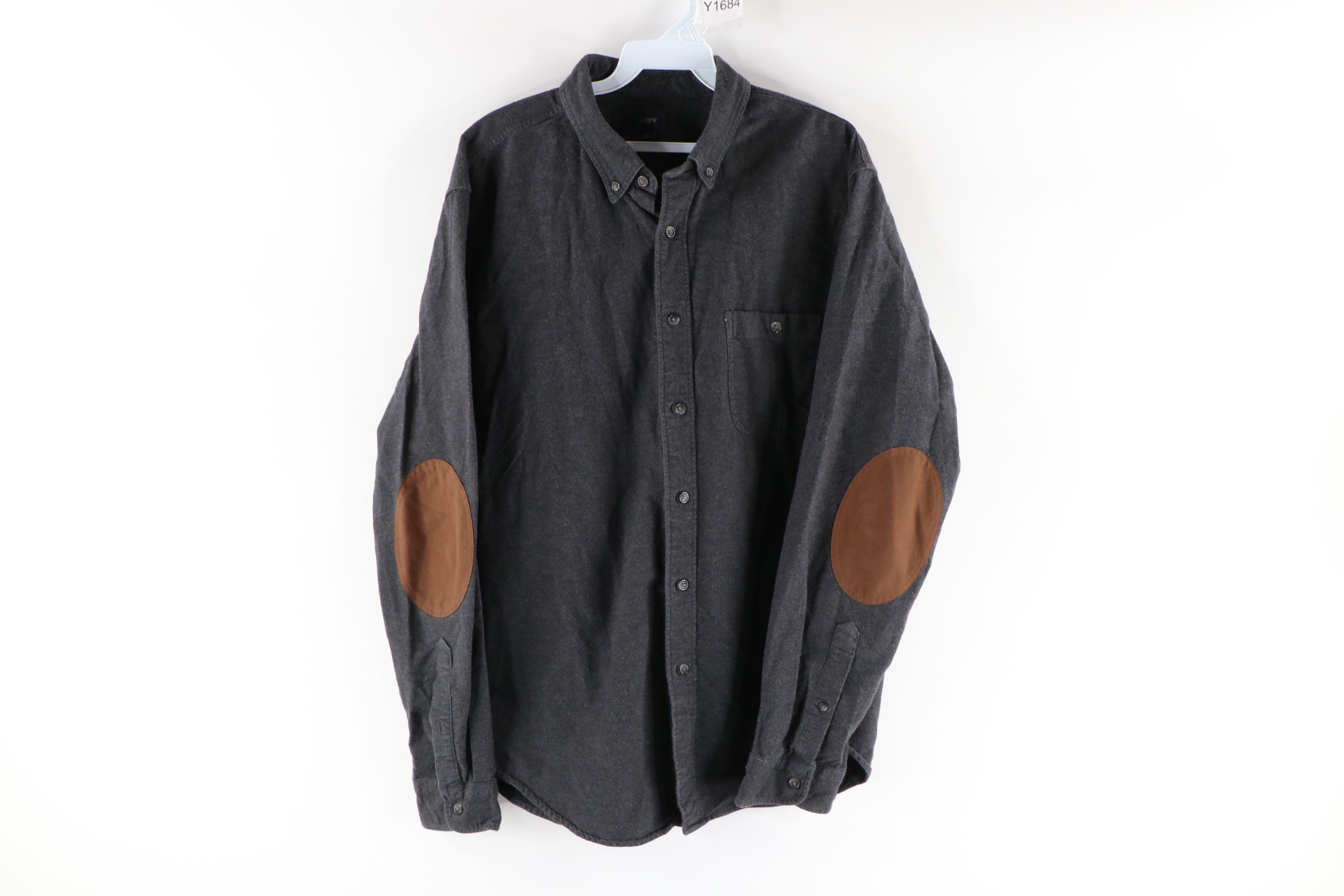 J.Crew J Crew Elbow Patch Chamois Cloth Collared Button Shirt Gray Size US L / EU 52-54 / 3 - 1 Thumbnail