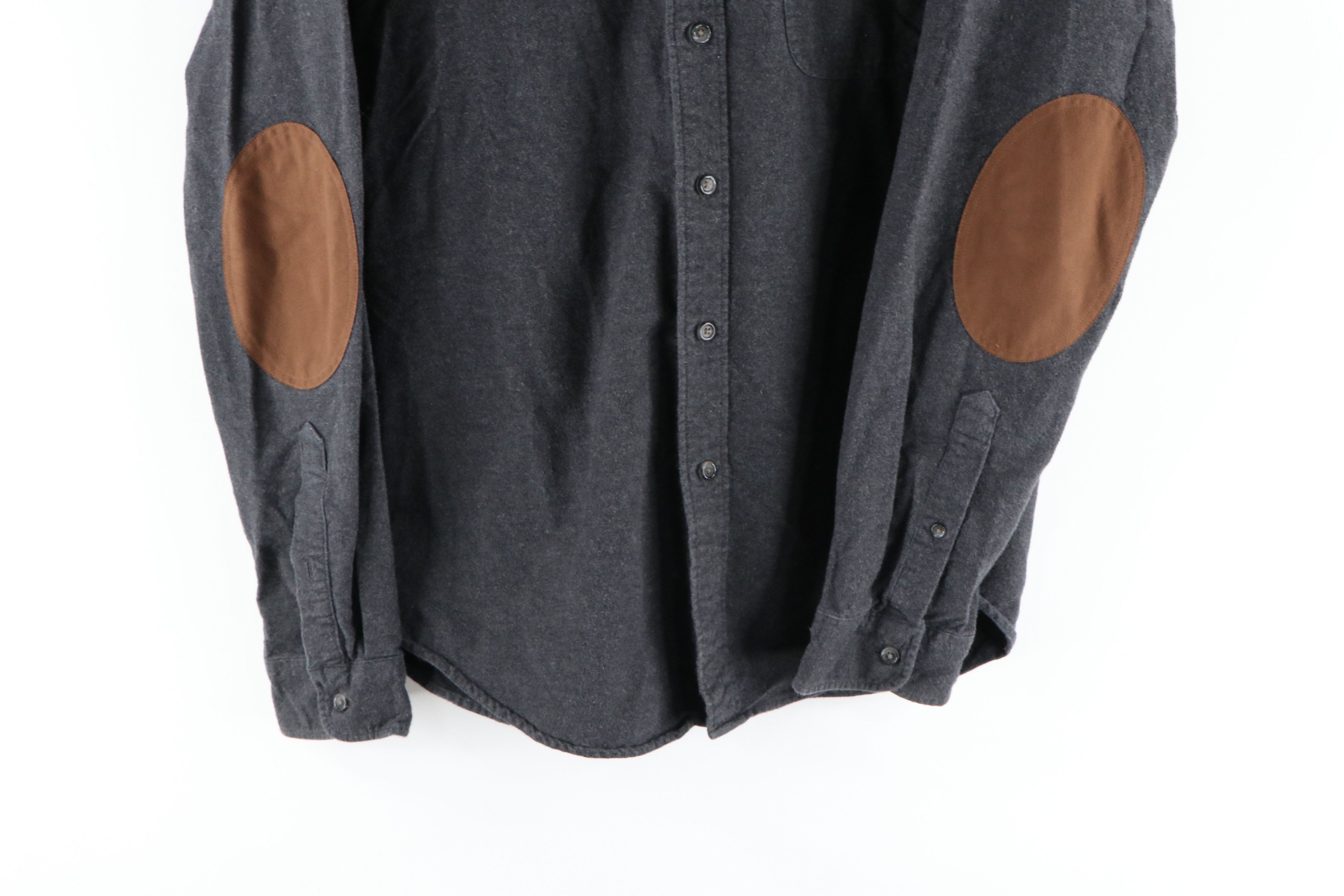 J.Crew J Crew Elbow Patch Chamois Cloth Collared Button Shirt Gray Size US L / EU 52-54 / 3 - 3 Thumbnail