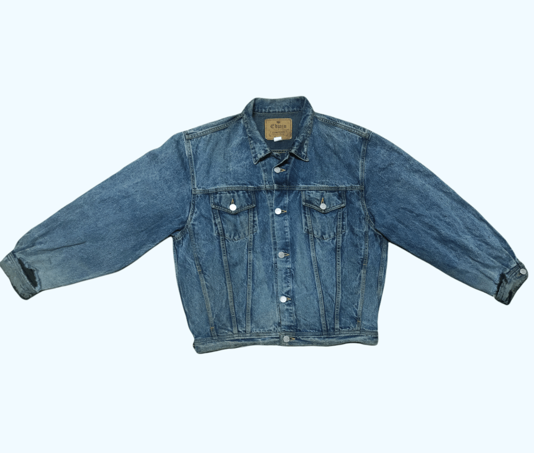 Edwin × Vintage Vintage Distressed Edwin Truckers Denim Jacket Size US XL / EU 56 / 4 - 3 Thumbnail