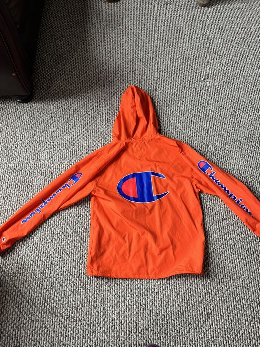 Champion Champion Bright orange Rain jacket/windbreaker Grailed