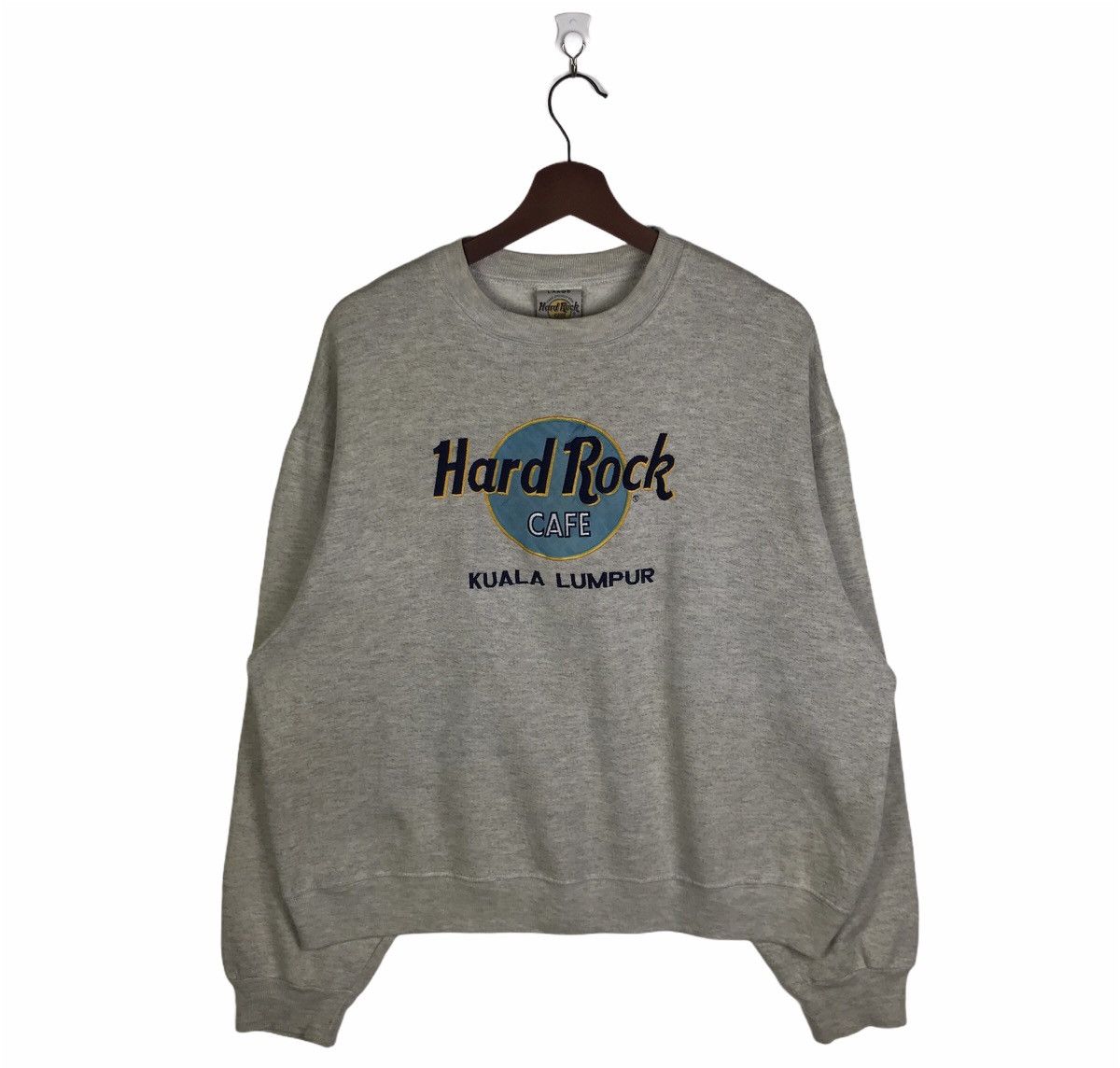 90s Hard Rock Cafe Vintage Sweatshirt Big Logo Embroidery