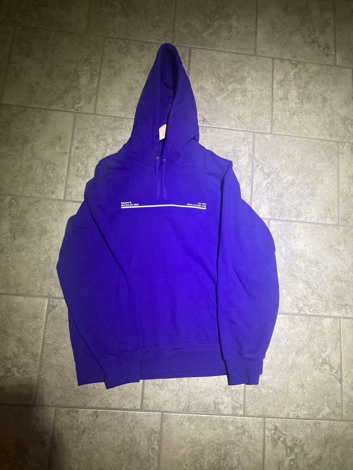 Supreme Supreme Shop Hooded Sweatshirt Bowery Purple Grailed