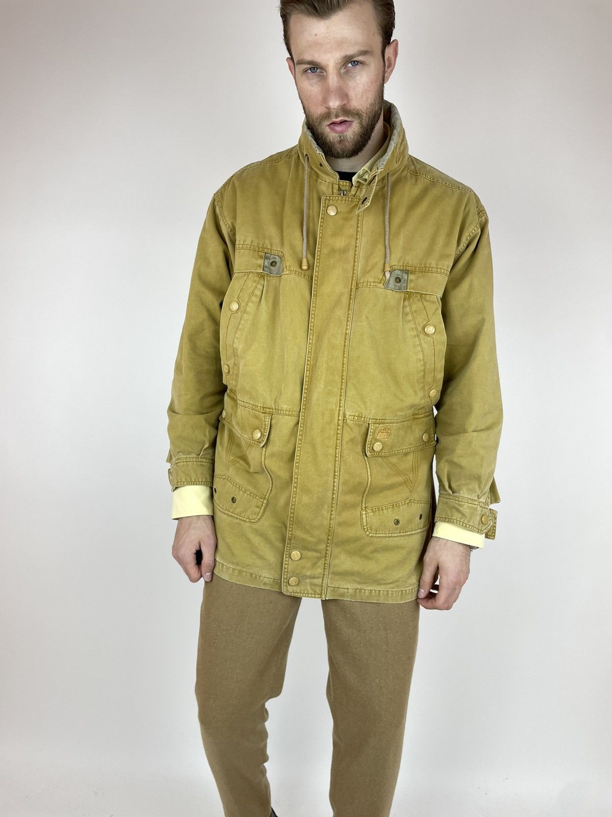 Vintage BAFU JIA BAOCC vintage Fireman yellow jacket size 52 / XL Size US XL / EU 56 / 4 - 2 Thumbnail