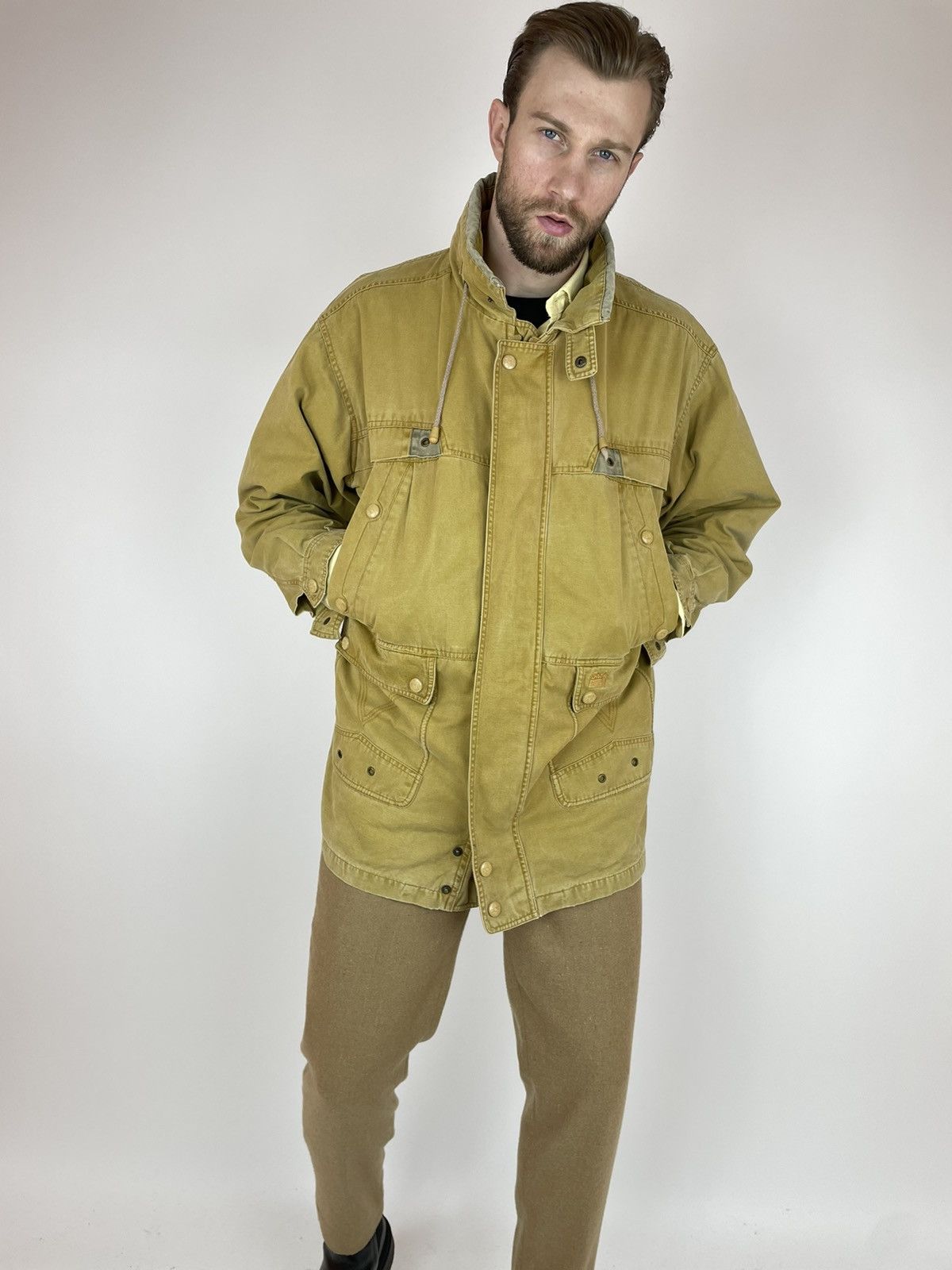 Vintage BAFU JIA BAOCC vintage Fireman yellow jacket size 52 / XL Size US XL / EU 56 / 4 - 1 Thumbnail