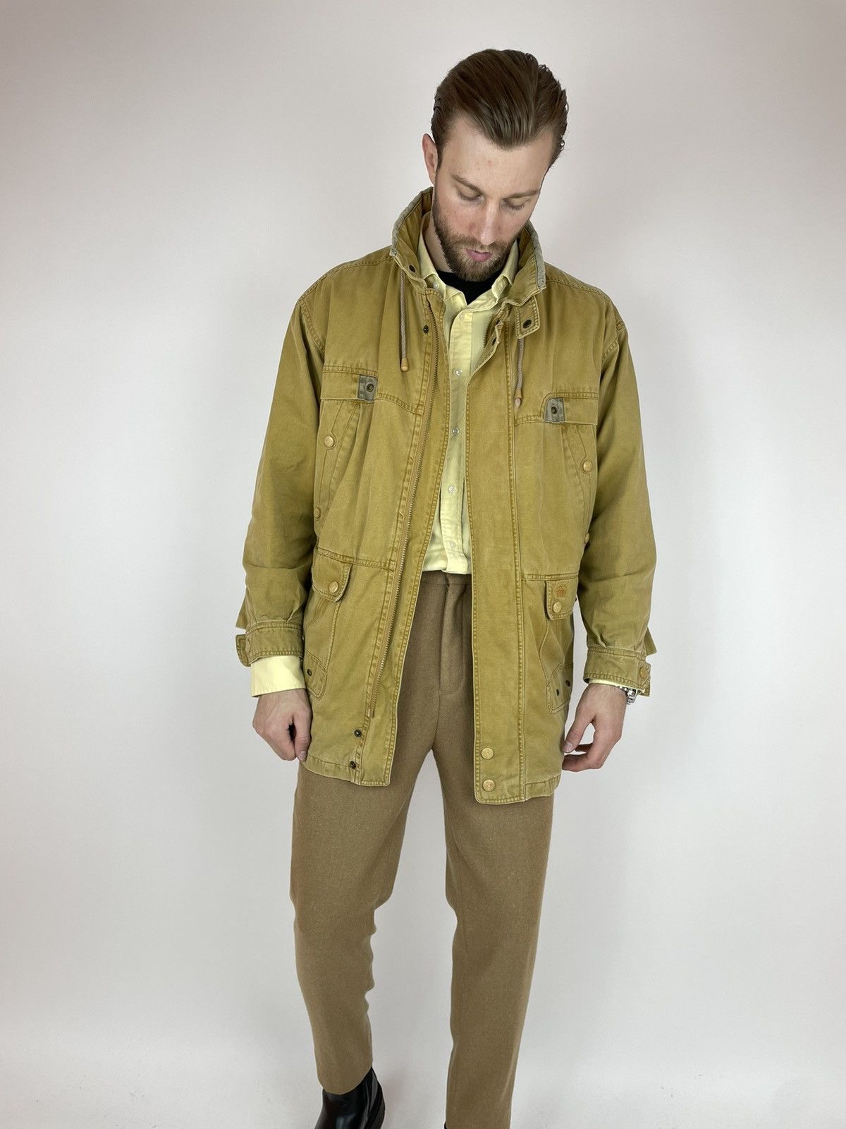 Vintage BAFU JIA BAOCC vintage Fireman yellow jacket size 52 / XL Size US XL / EU 56 / 4 - 4 Thumbnail