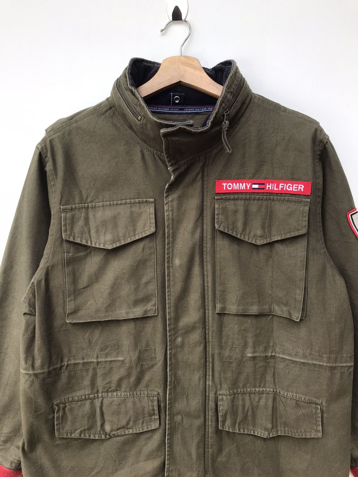 Tommy Hilfiger Military Snap Button Zip-up Jacket