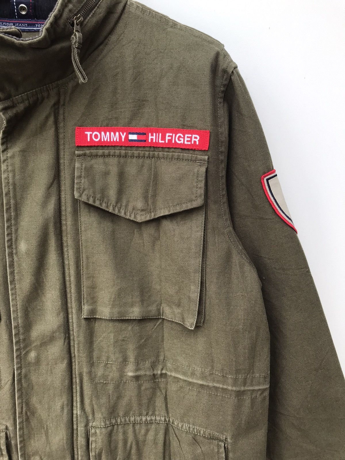 Tommy Hilfiger × Vintage Tommy Hilfiger Military Snap Button Zip-up Jacket Size US M / EU 48-50 / 2 - 6 Thumbnail