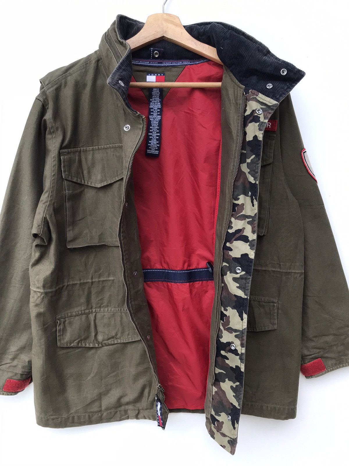Tommy Hilfiger × Vintage Tommy Hilfiger Military Snap Button Zip-up Jacket Size US M / EU 48-50 / 2 - 4 Thumbnail