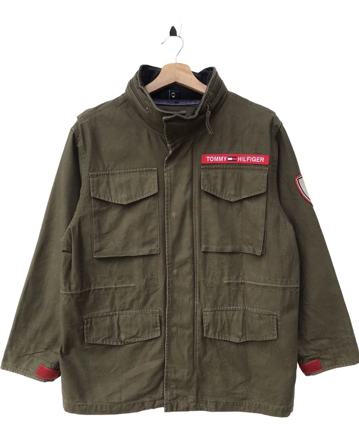 Tommy Hilfiger Military Snap Button Zip-up Jacket