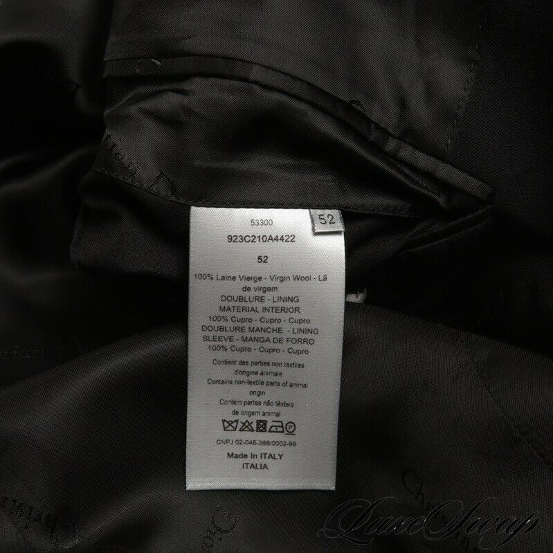 Dior Dior Black Unstructured DB 1V FF Suit Italy New Size 52R - 7 Thumbnail