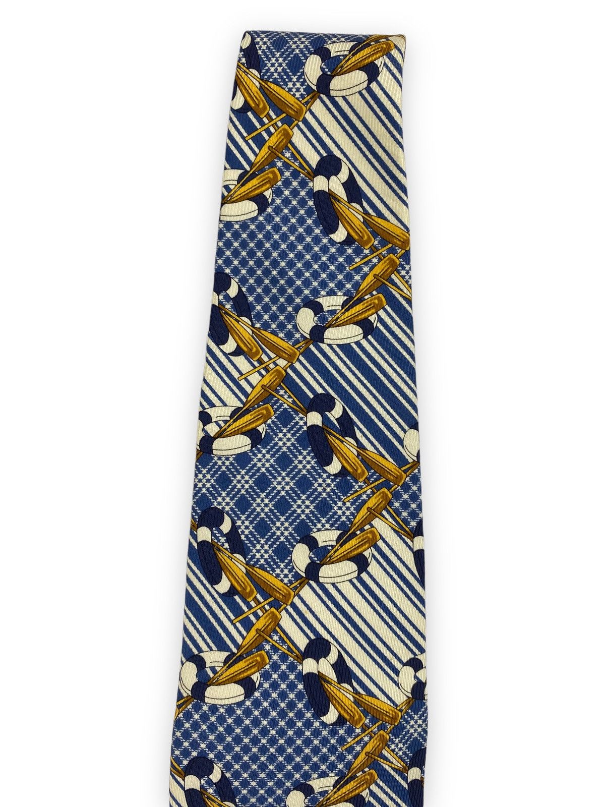 Burberry × Vintage Mens Luxury Vintage Burberry Tie Size ONE SIZE - 4 Thumbnail