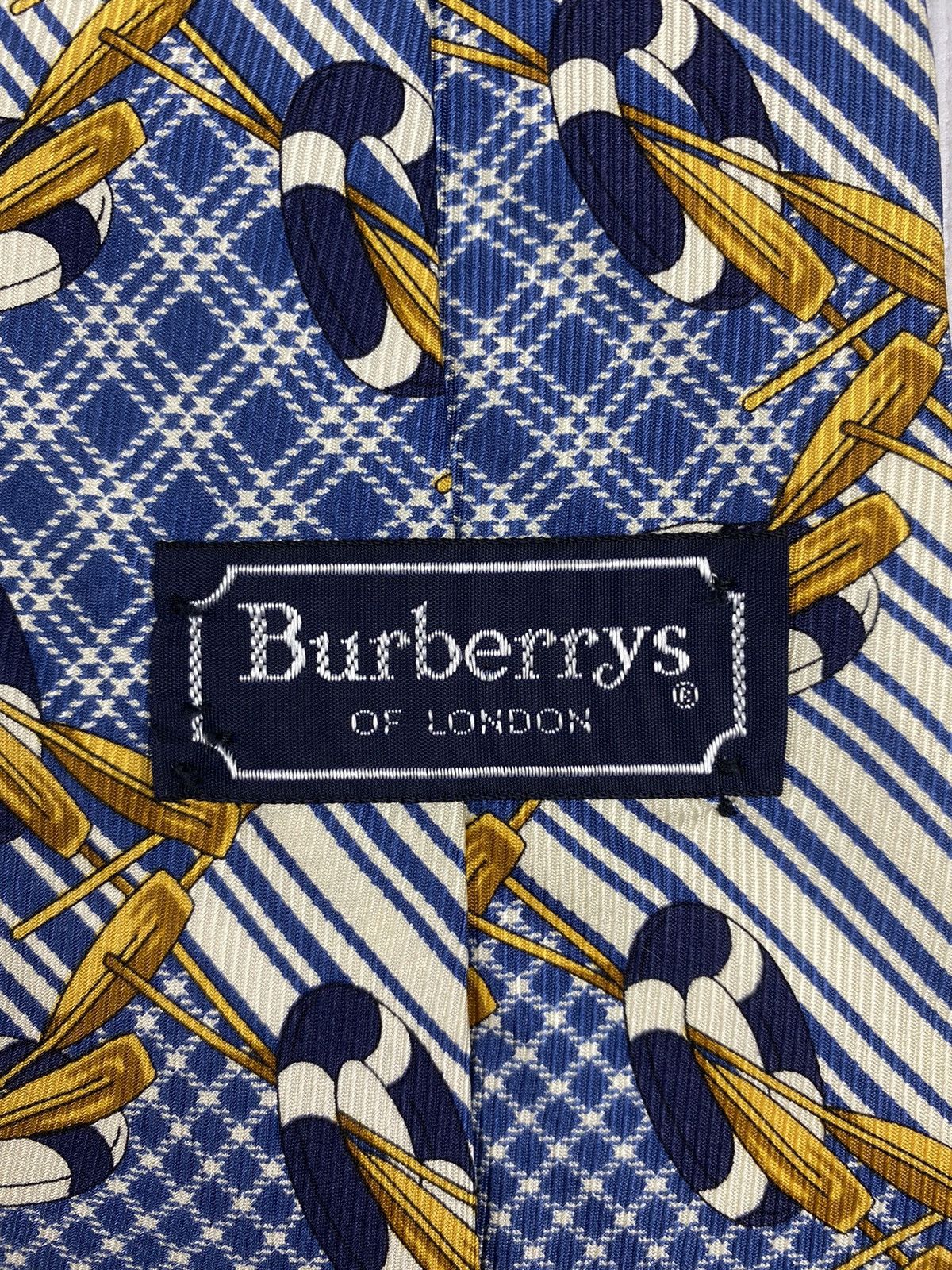 Burberry × Vintage Mens Luxury Vintage Burberry Tie Size ONE SIZE - 7 Thumbnail