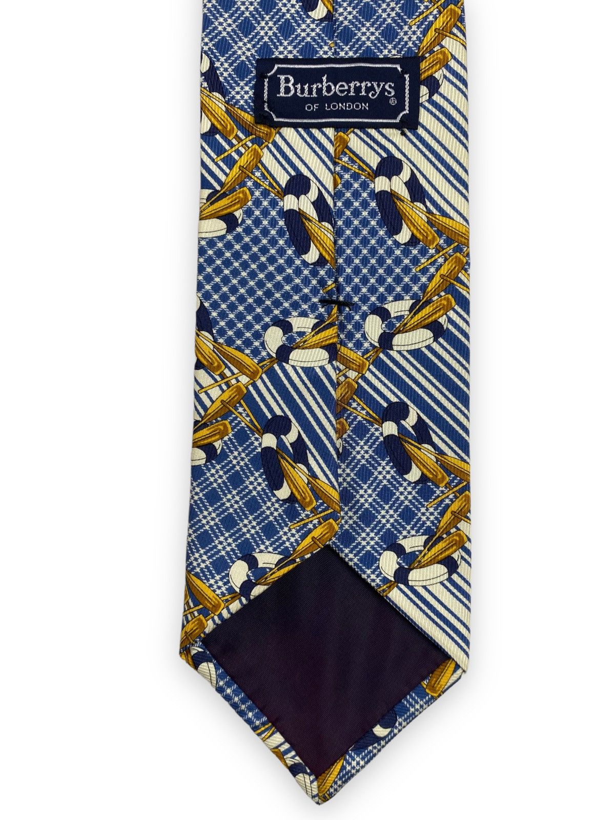 Burberry × Vintage Mens Luxury Vintage Burberry Tie Size ONE SIZE - 6 Thumbnail